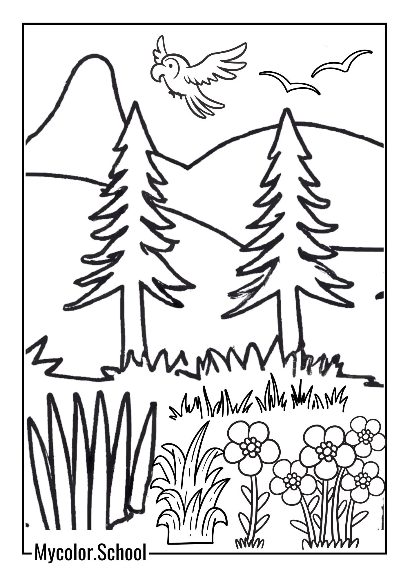 Forest Coloring Pages Wonderful