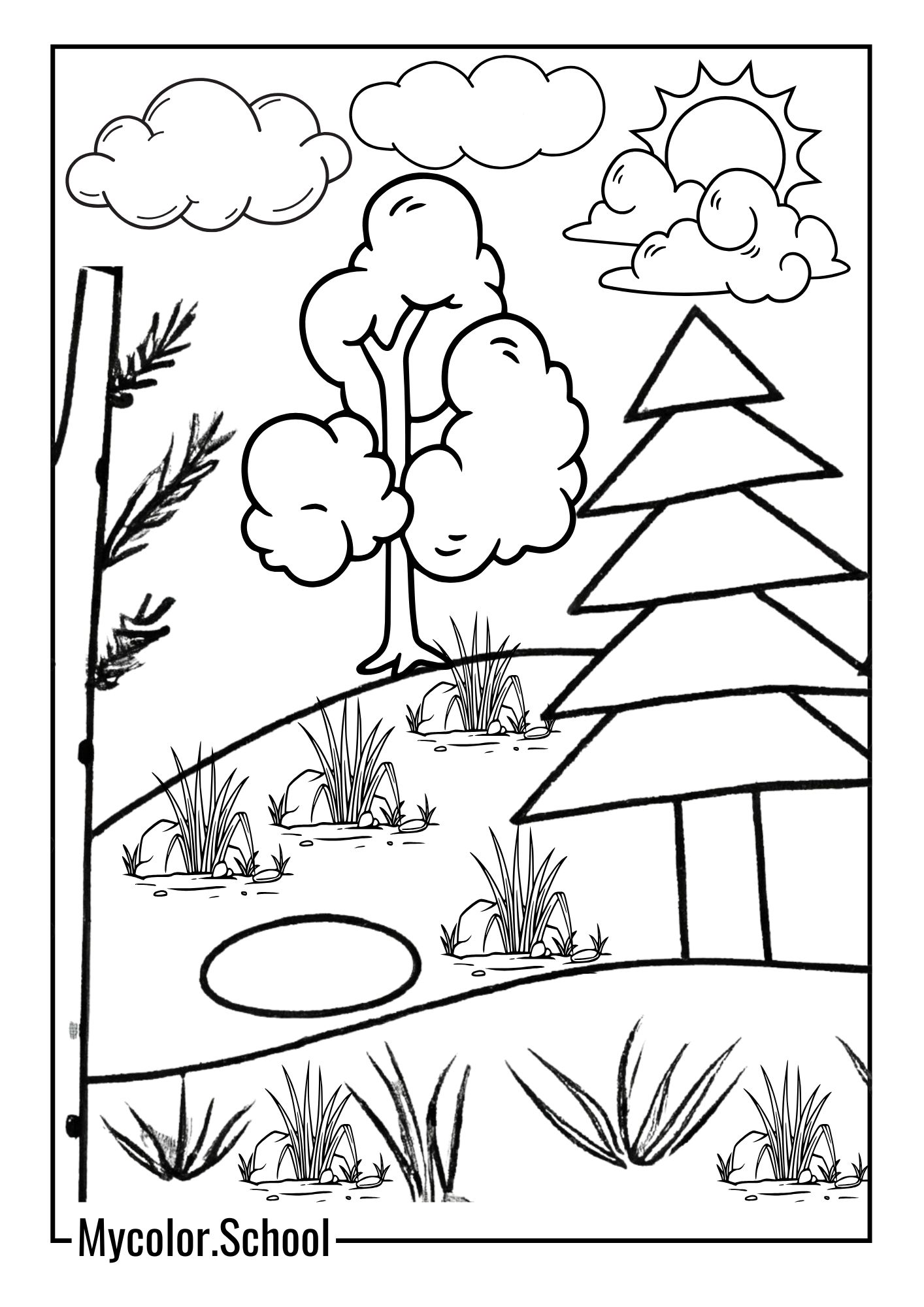 Forest Coloring Pages Home of Peace