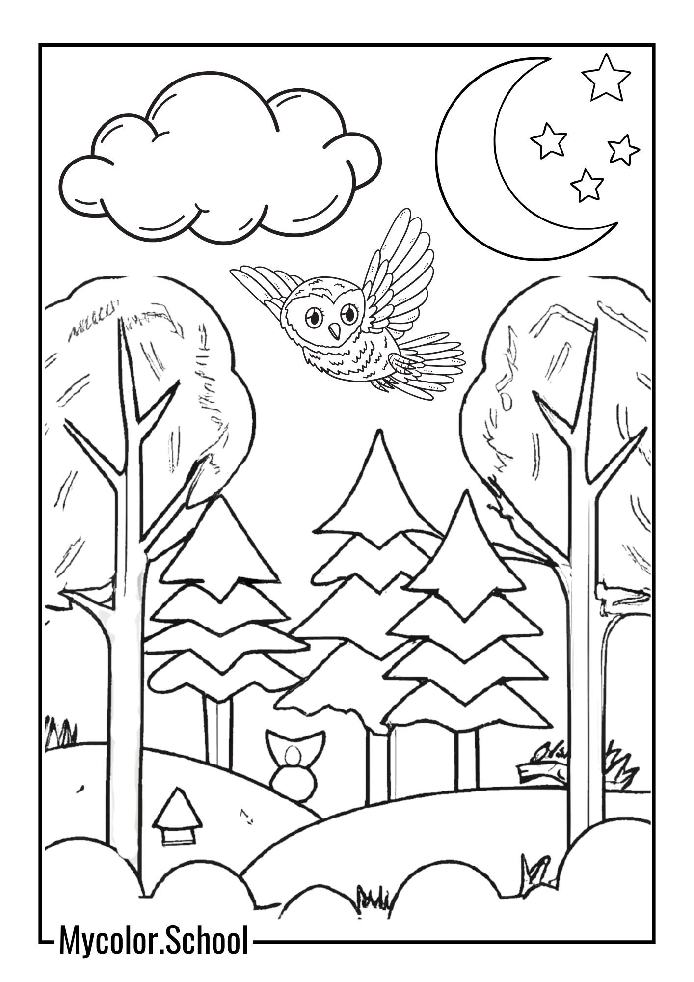 Forest Coloring Pages Unwind