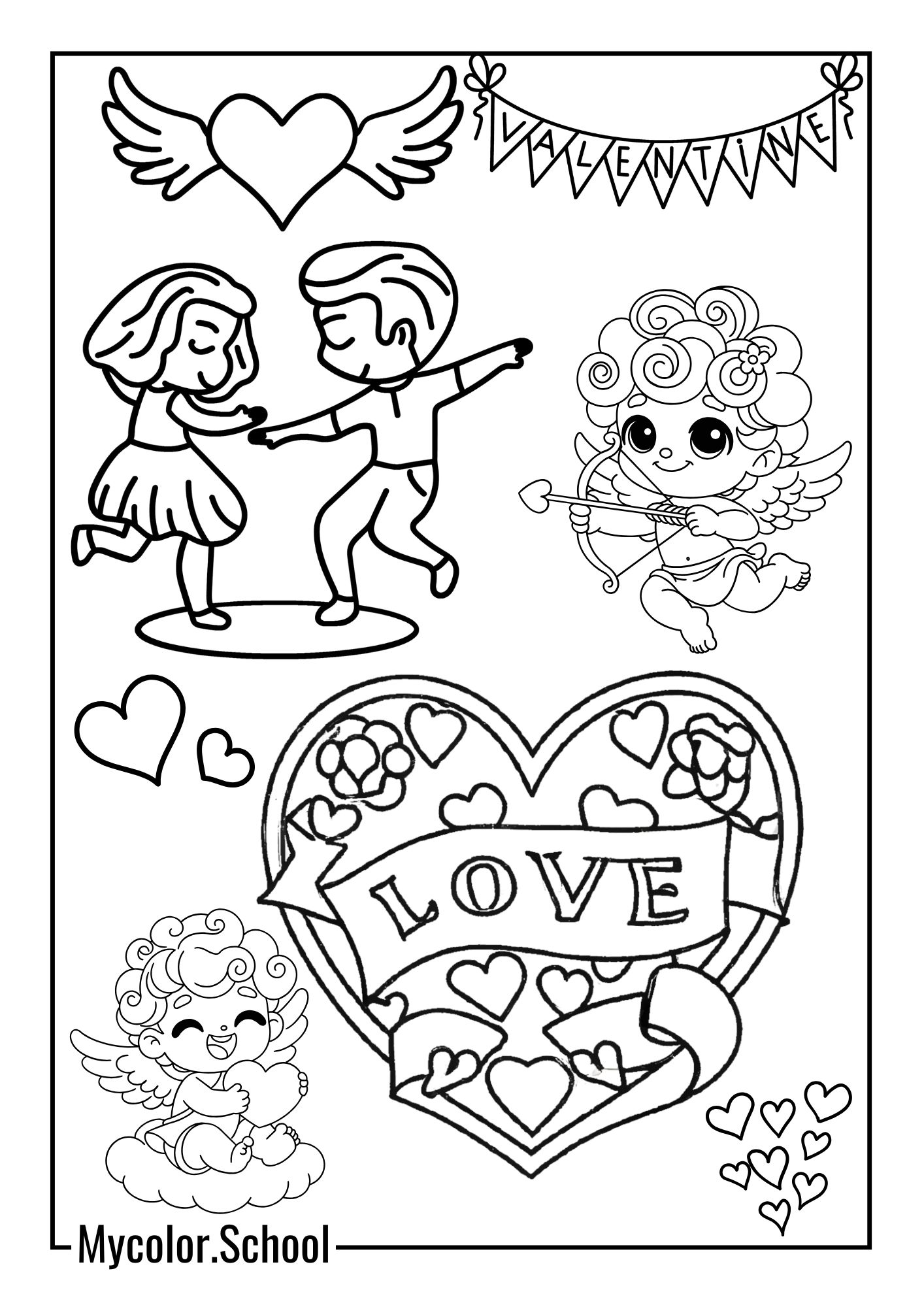 Free Valentine Coloring Pages Love