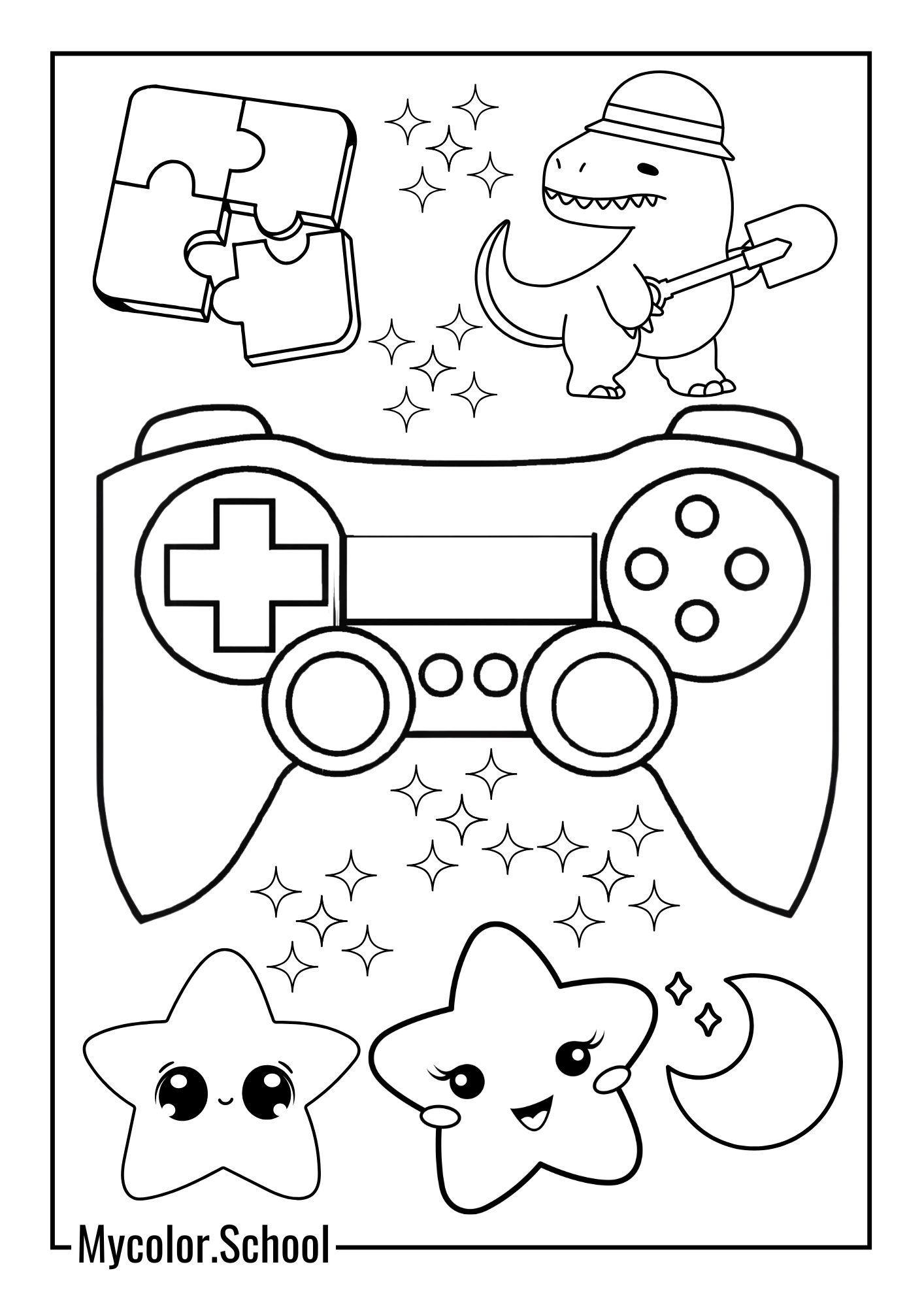 Game Controller Coloring Pages Game