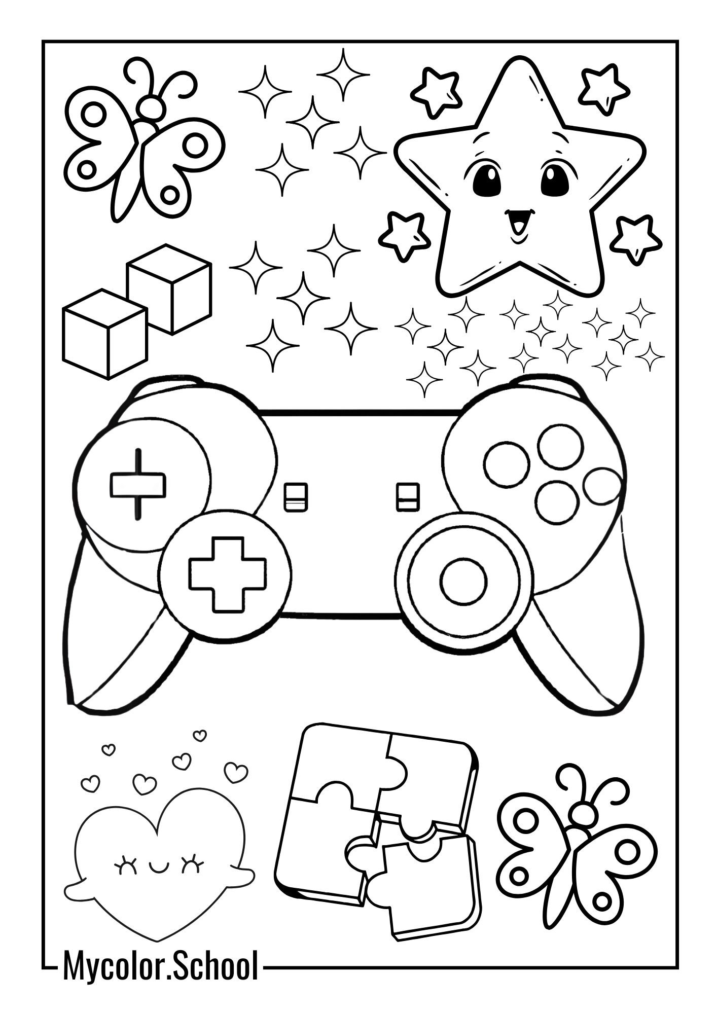 Game Controller Coloring Pages Games