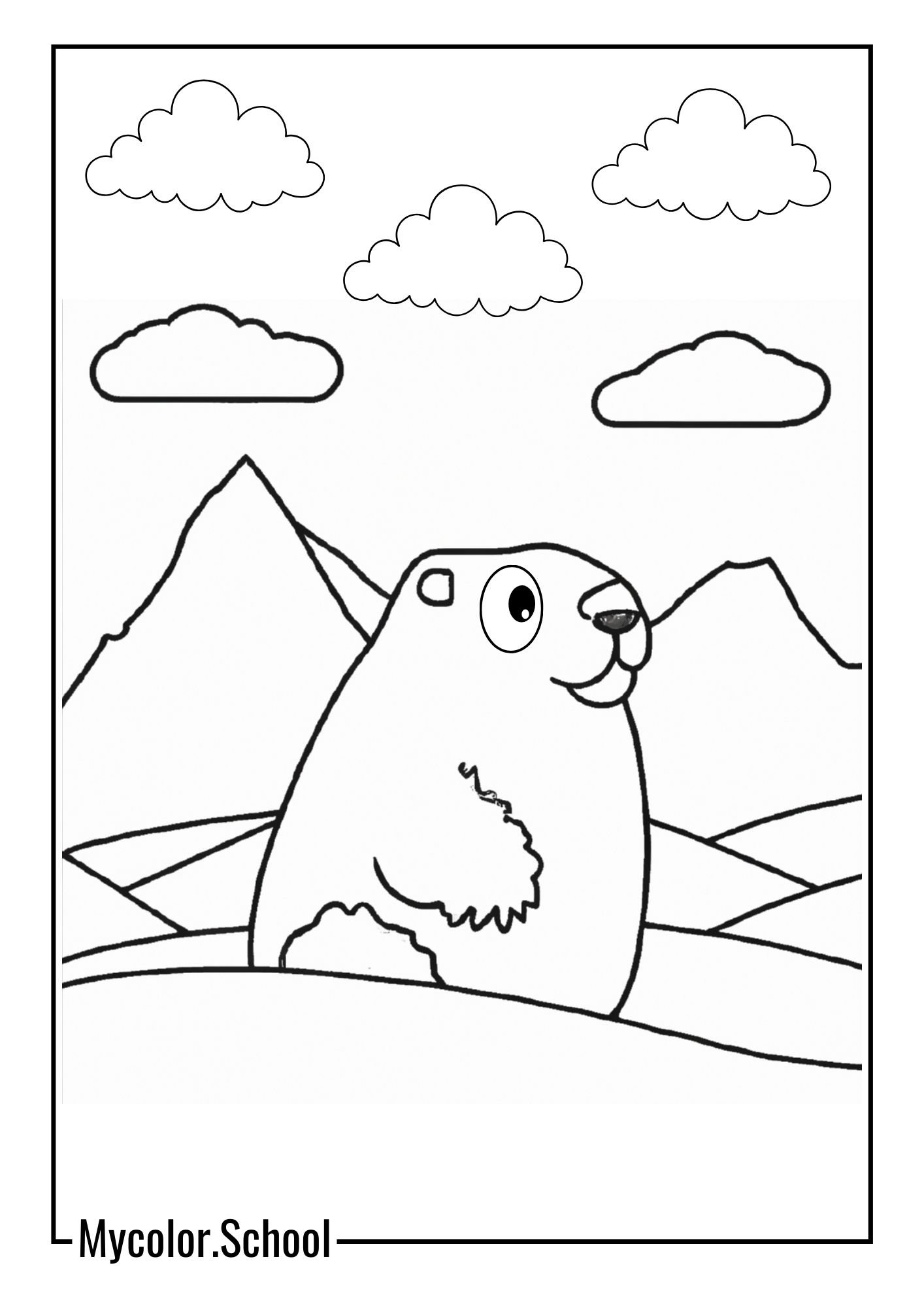 Groundhog Coloring Pages lovable groundhog