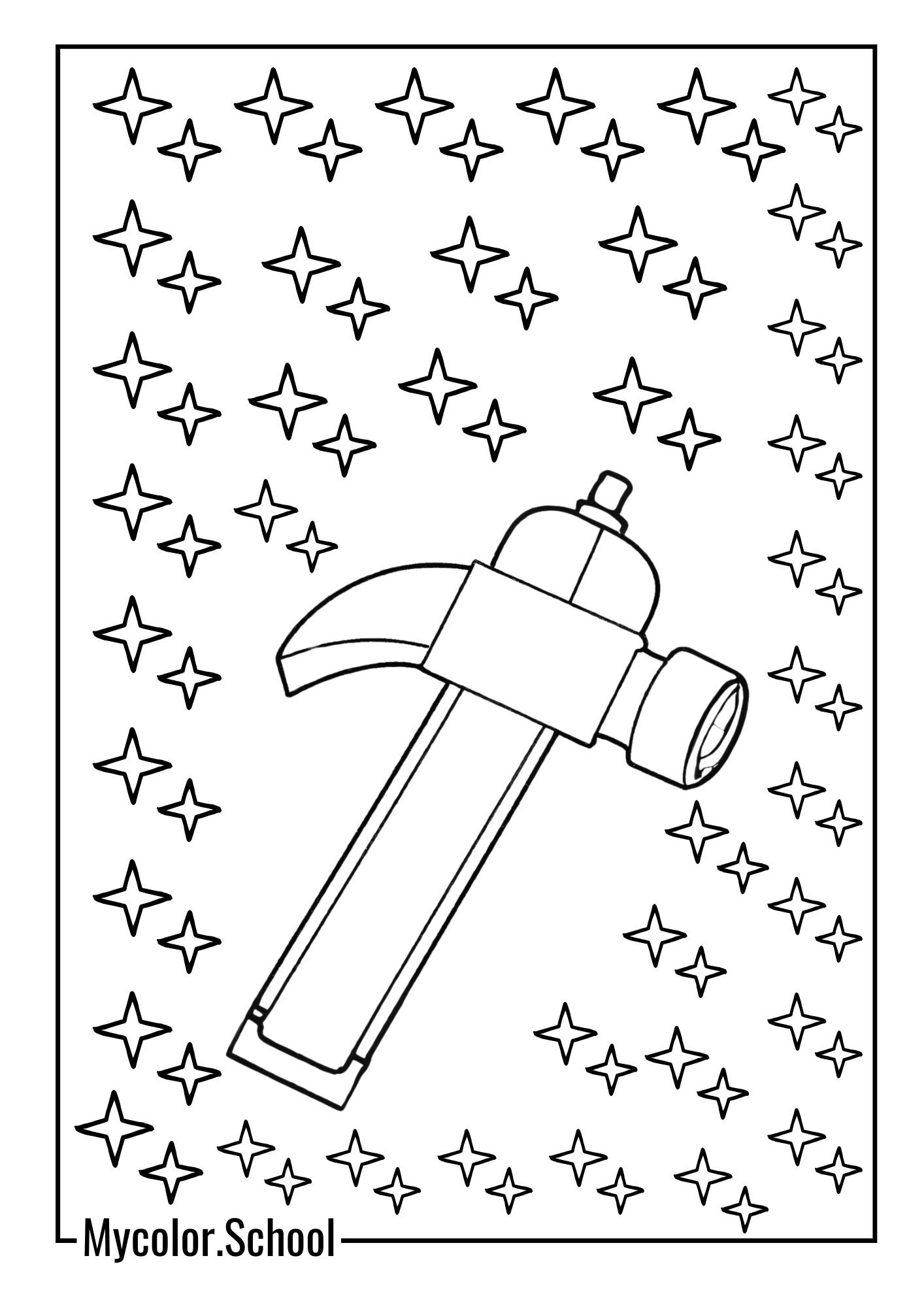 Hammer Coloring Pages Hammer