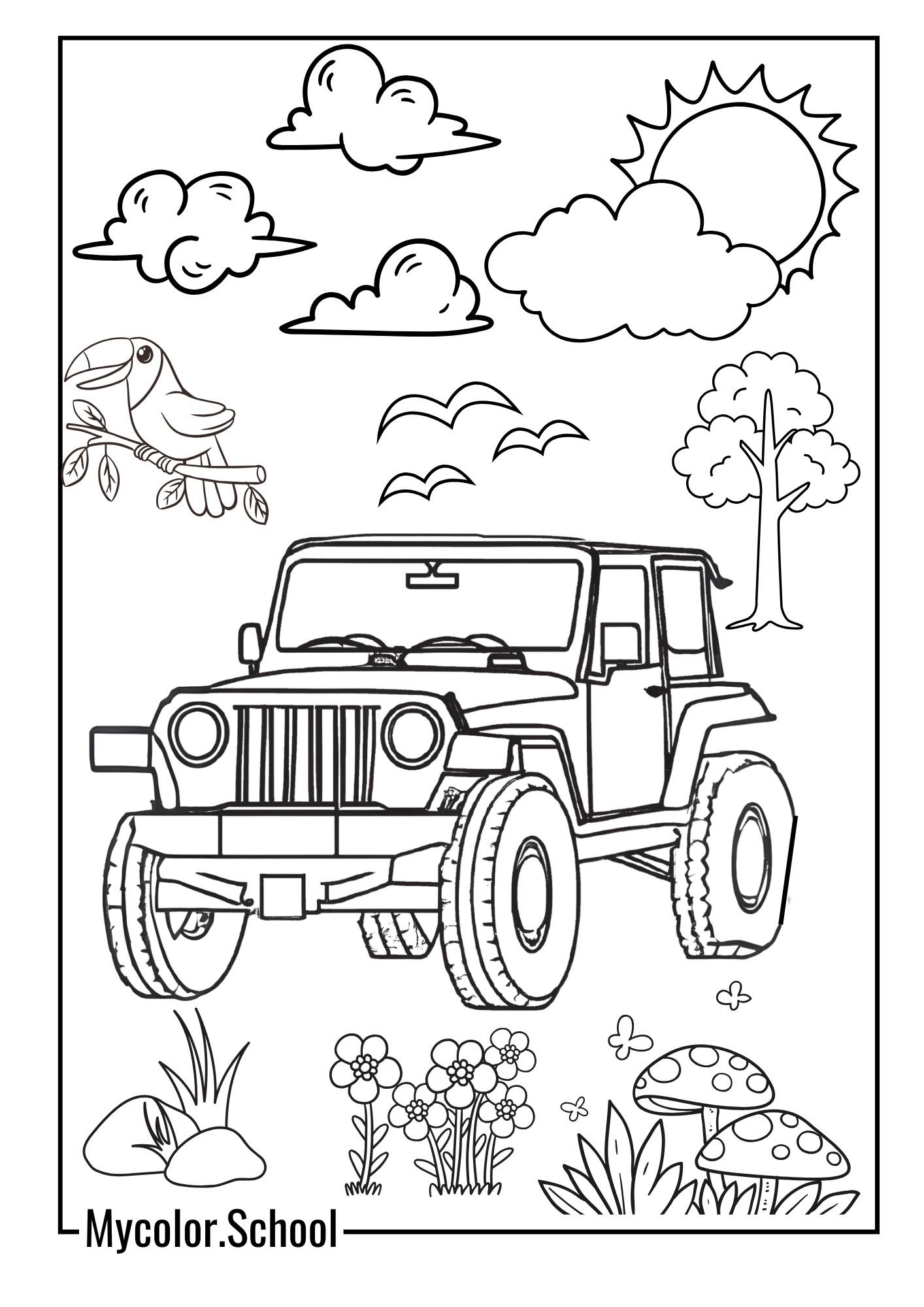 Jeep Coloring Pages Jeep