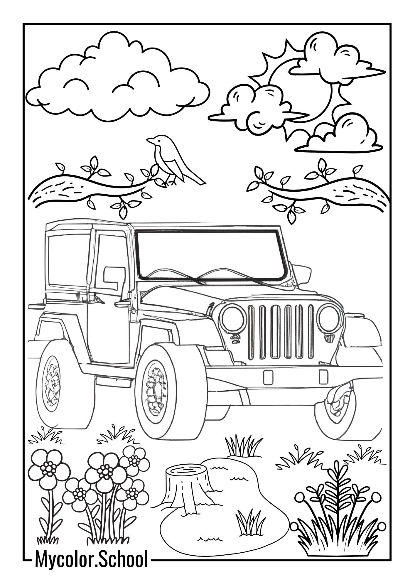 Jeep Coloring Pages Nice