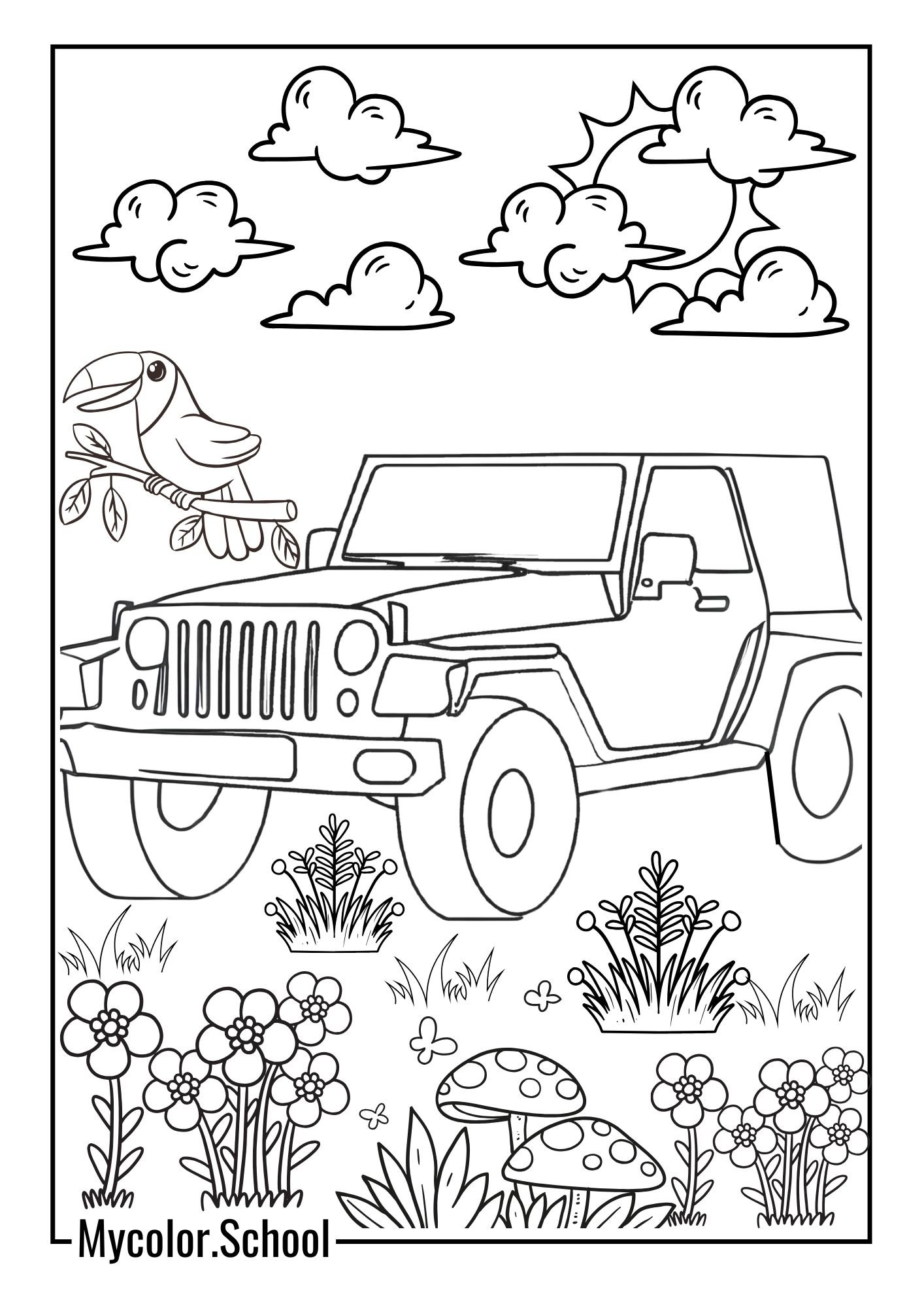Jeep Coloring Pages Elegant