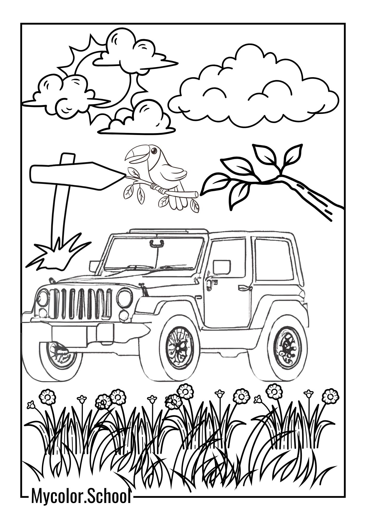 Jeep Coloring Pages Amazing