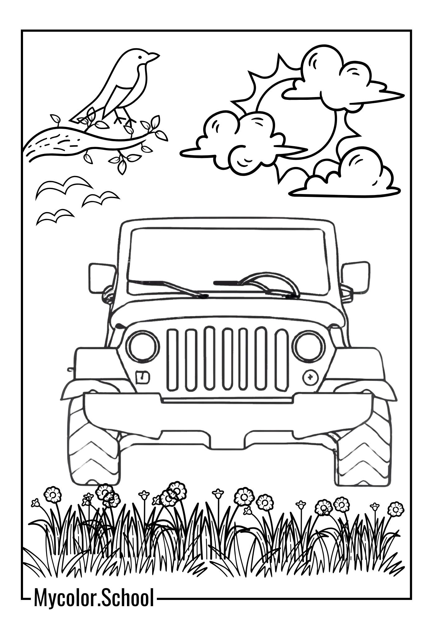 Jeep Coloring Pages Strong