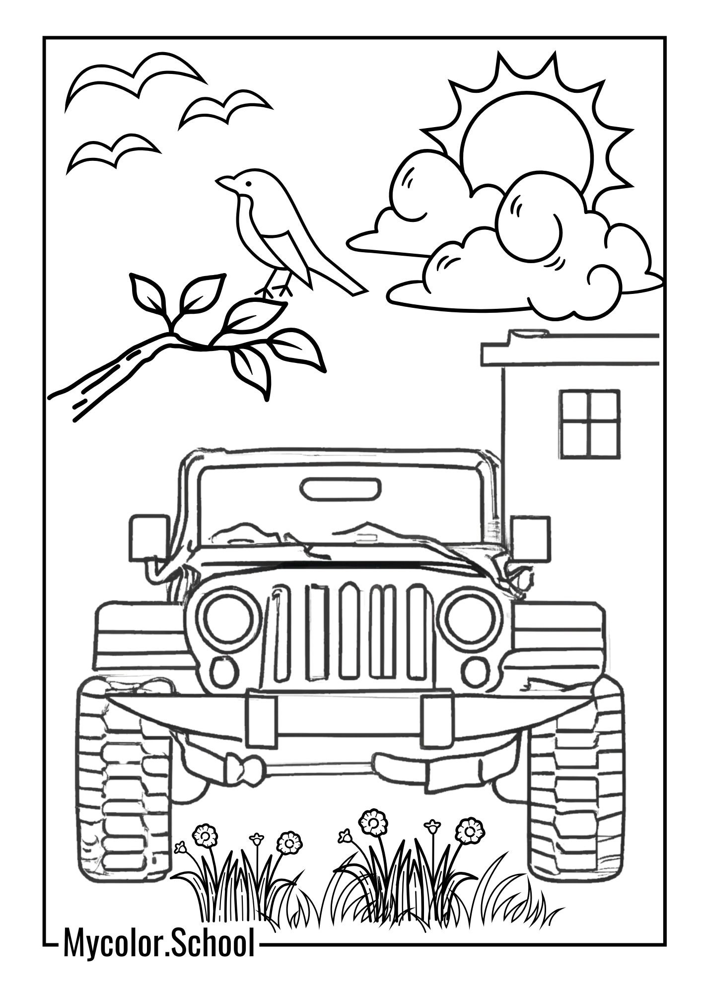 Jeep Coloring Pages Adventure