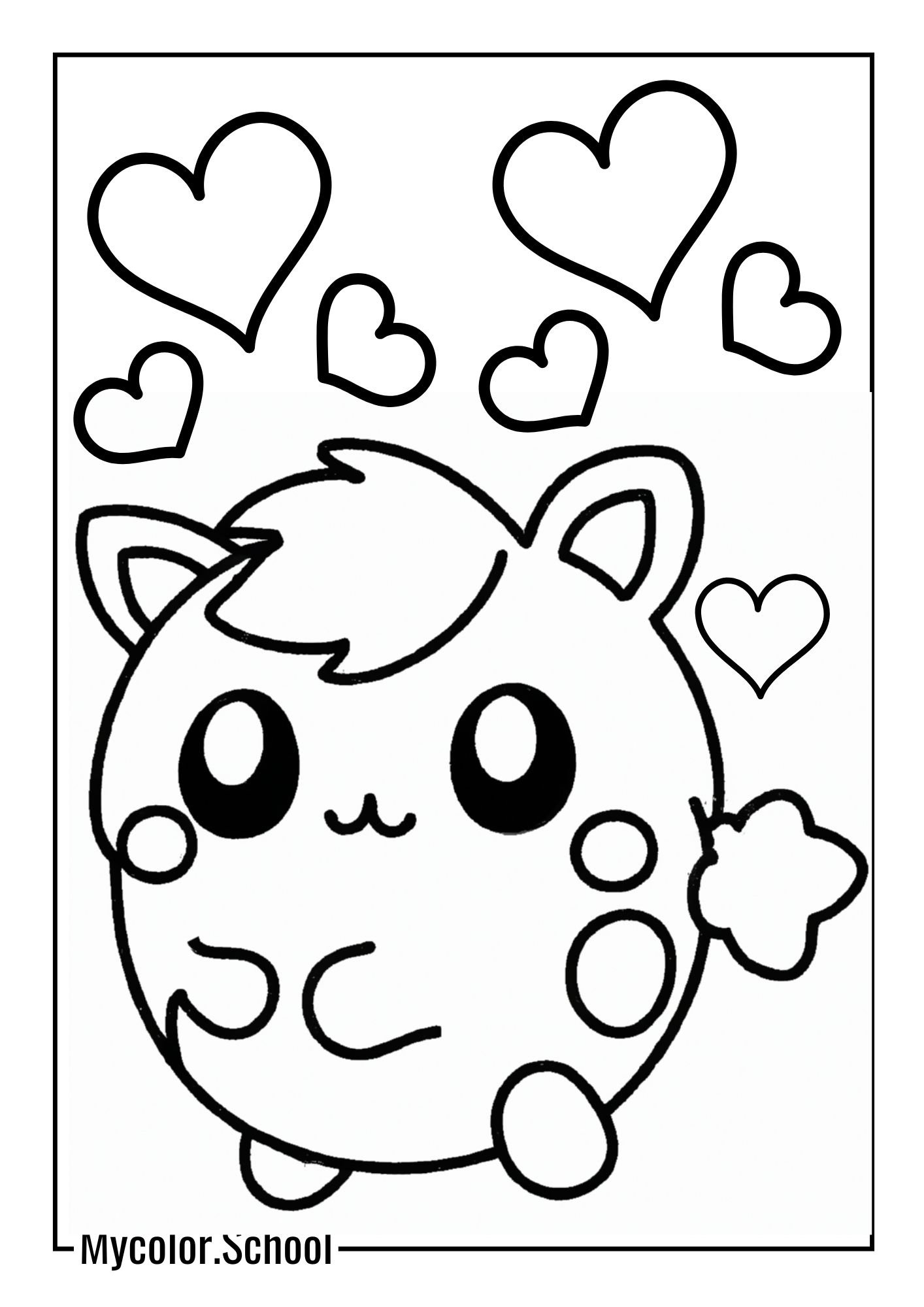 Jigglypuff Coloring Pages adorable one