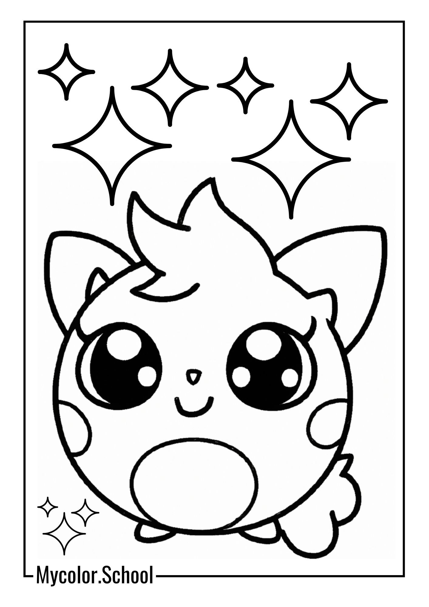 Jigglypuff Coloring Pages gentle one