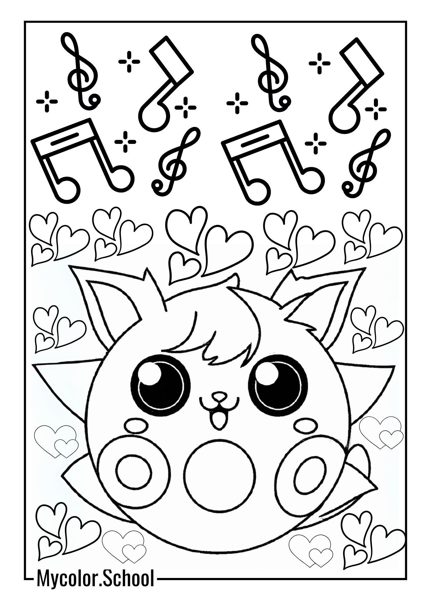 Jigglypuff Coloring Pages joyful one