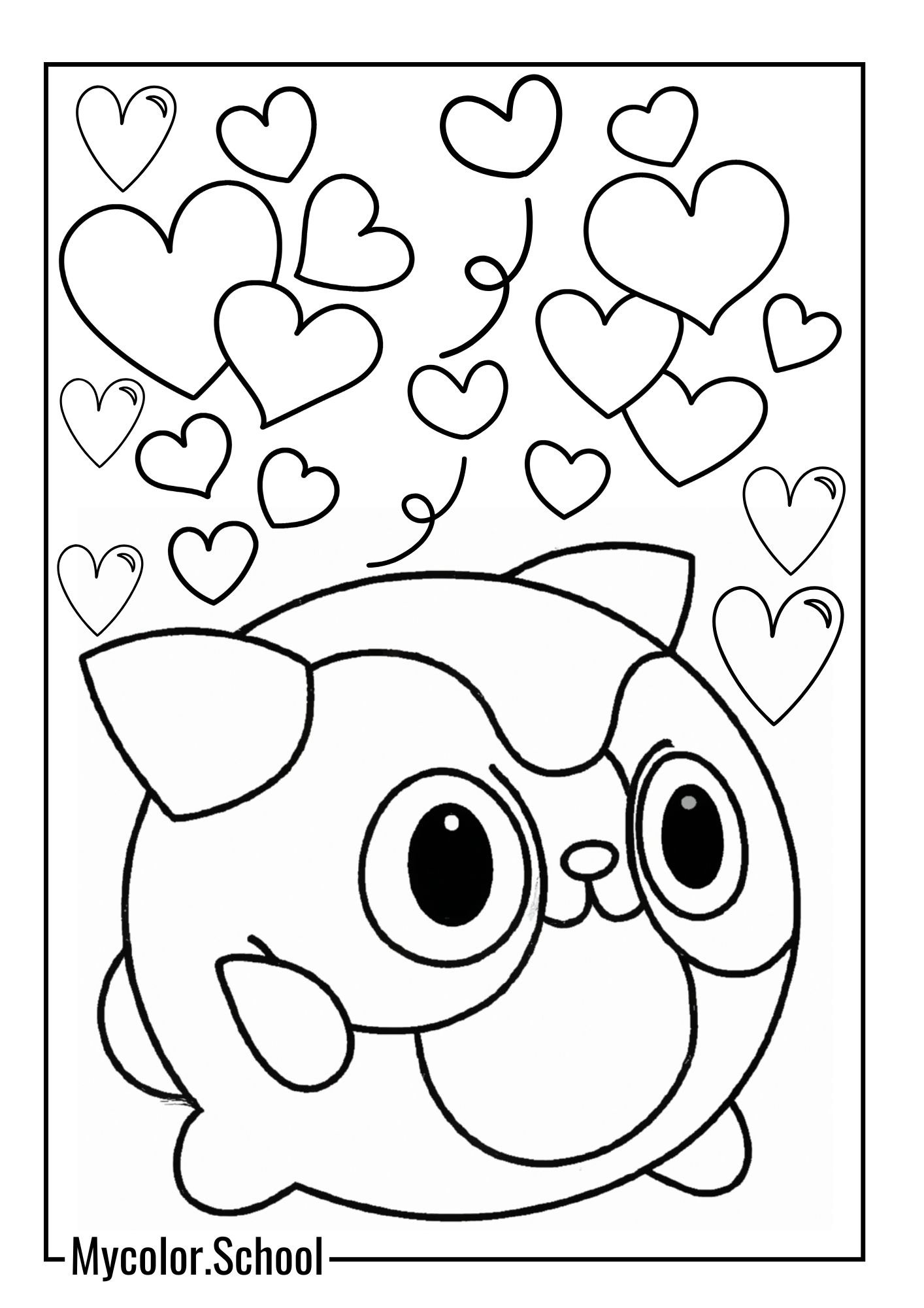 Jigglypuff Coloring Pages cute one