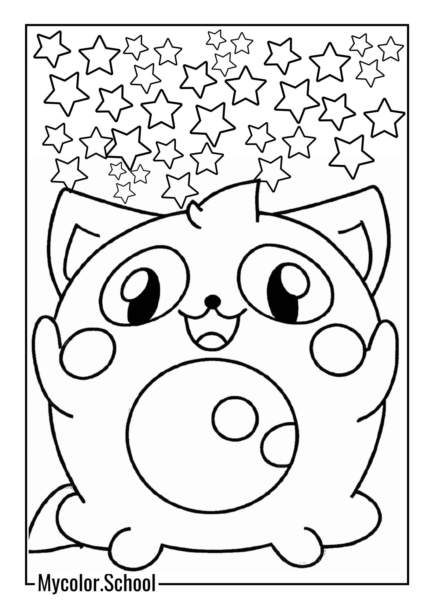 Jigglypuff Coloring Pages Adorable one