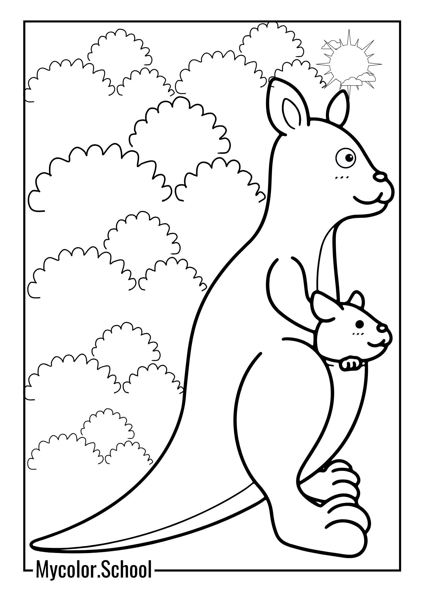 Kangaroo Coloring Pages Alert Kangaroo