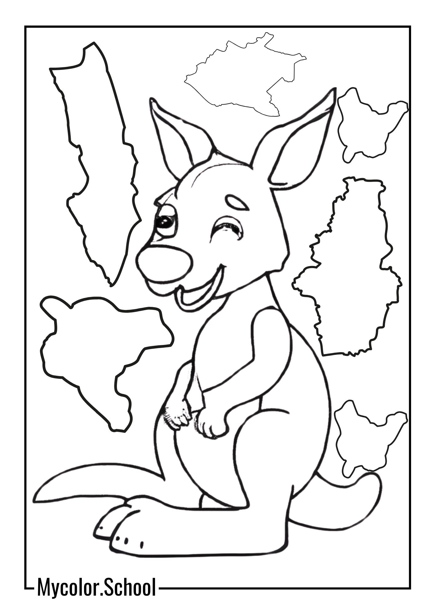 Kangaroo Coloring Pages Agile Kangaroo