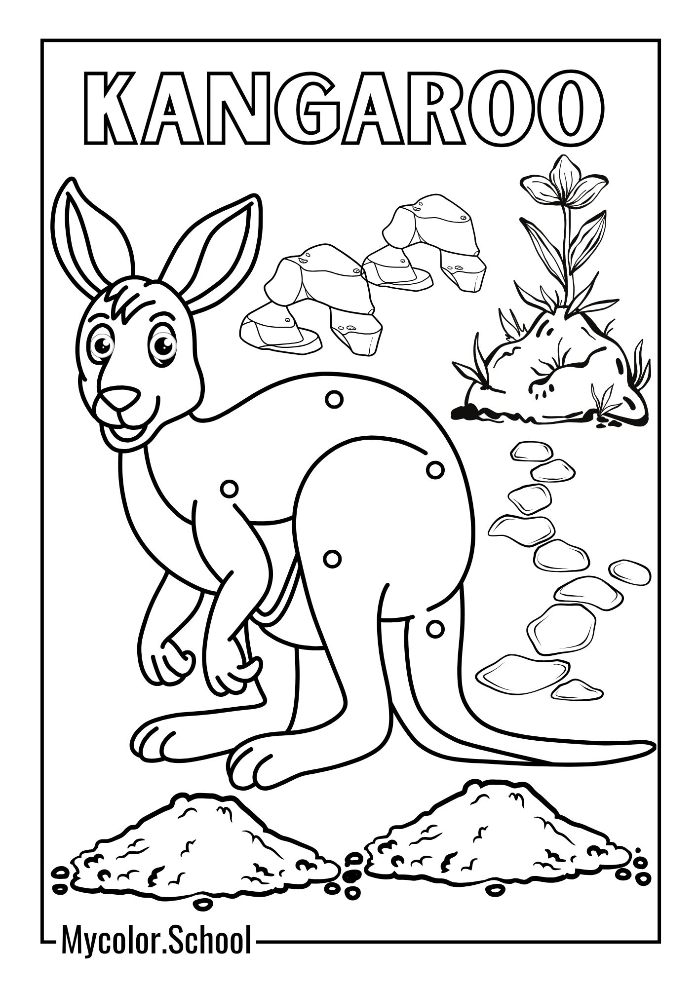 Kangaroo Coloring Pages Graceful Kangaroo