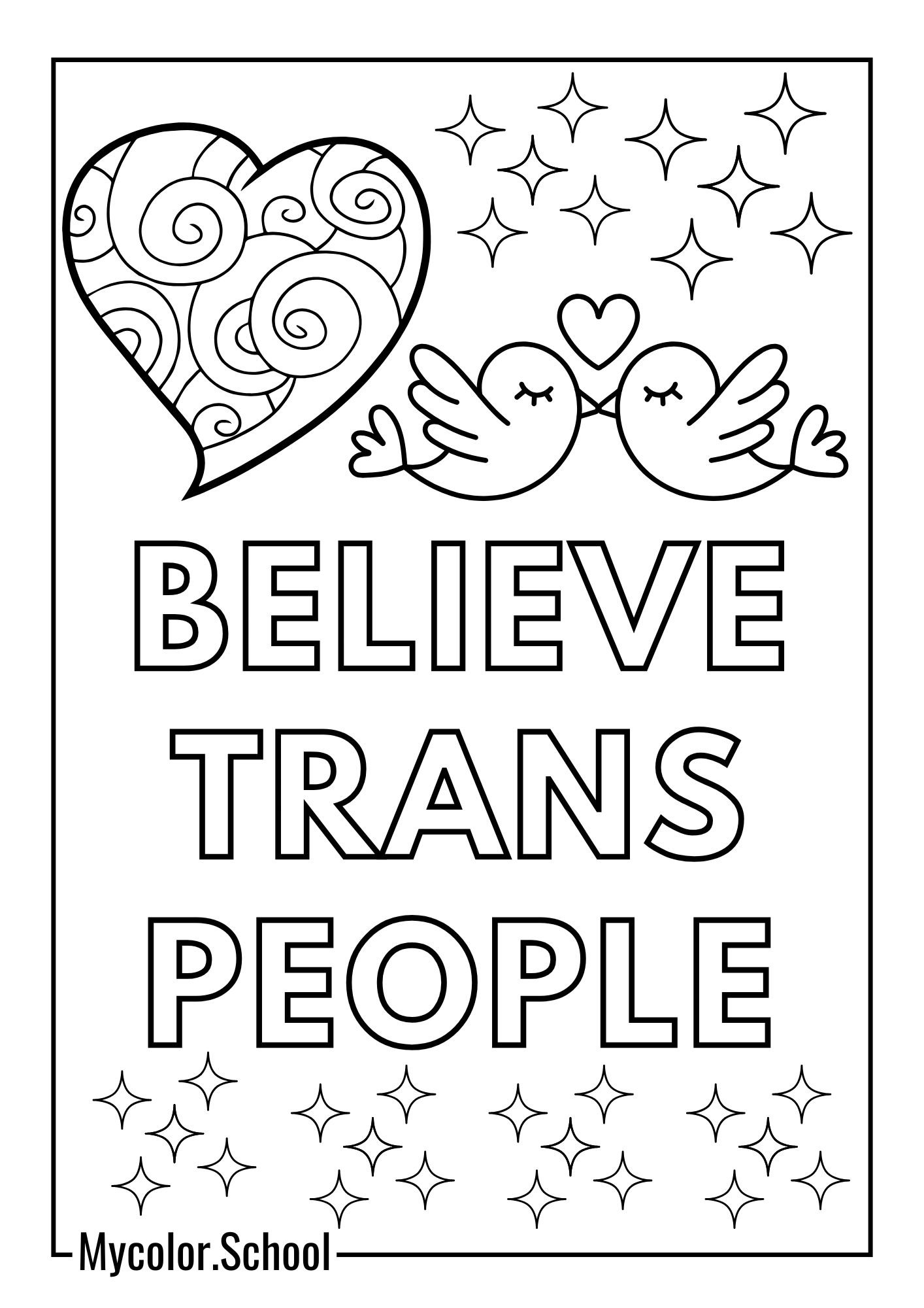 Lgbtq Coloring Pages Trans