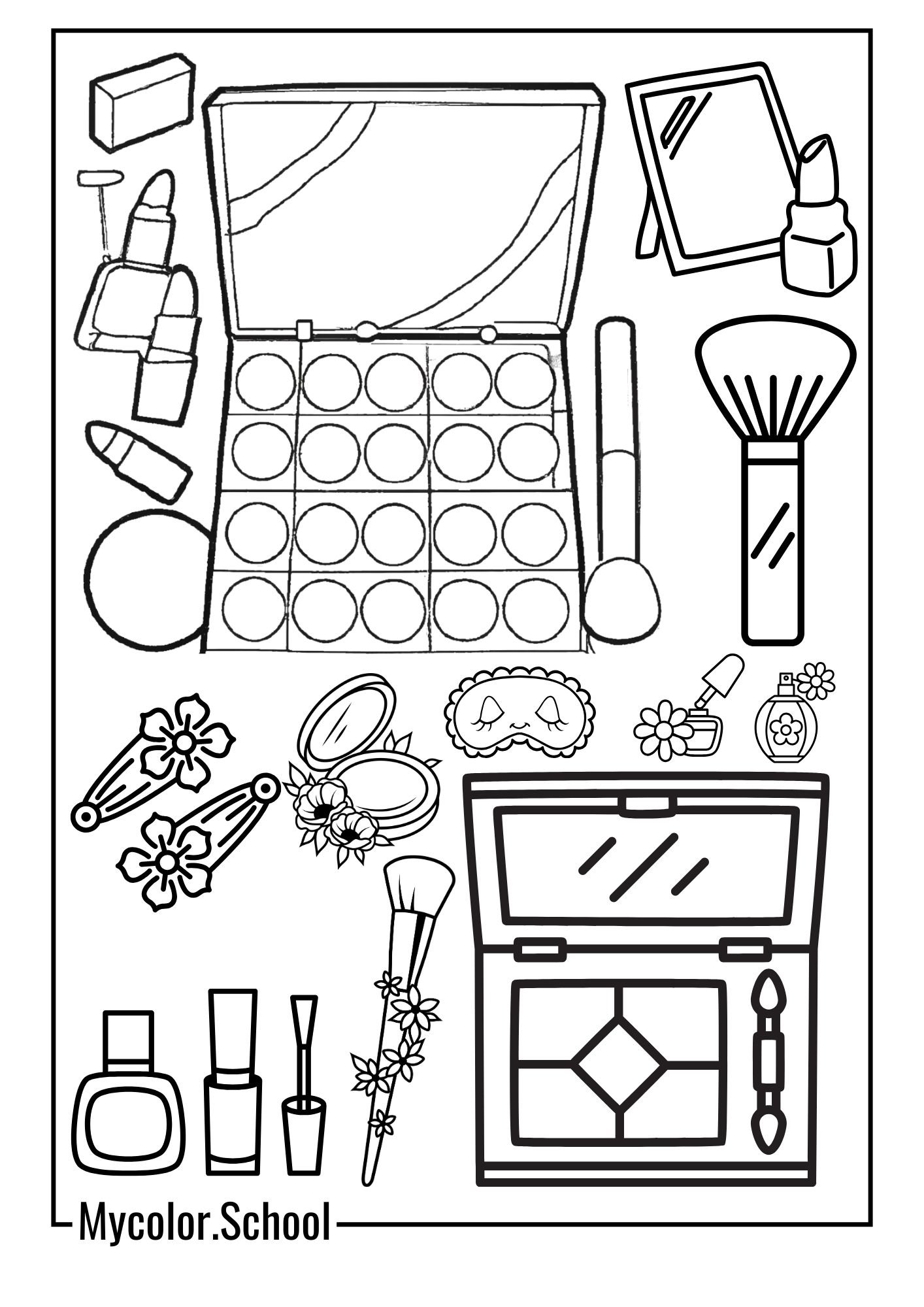 Make Up Coloring Pages Good Looks