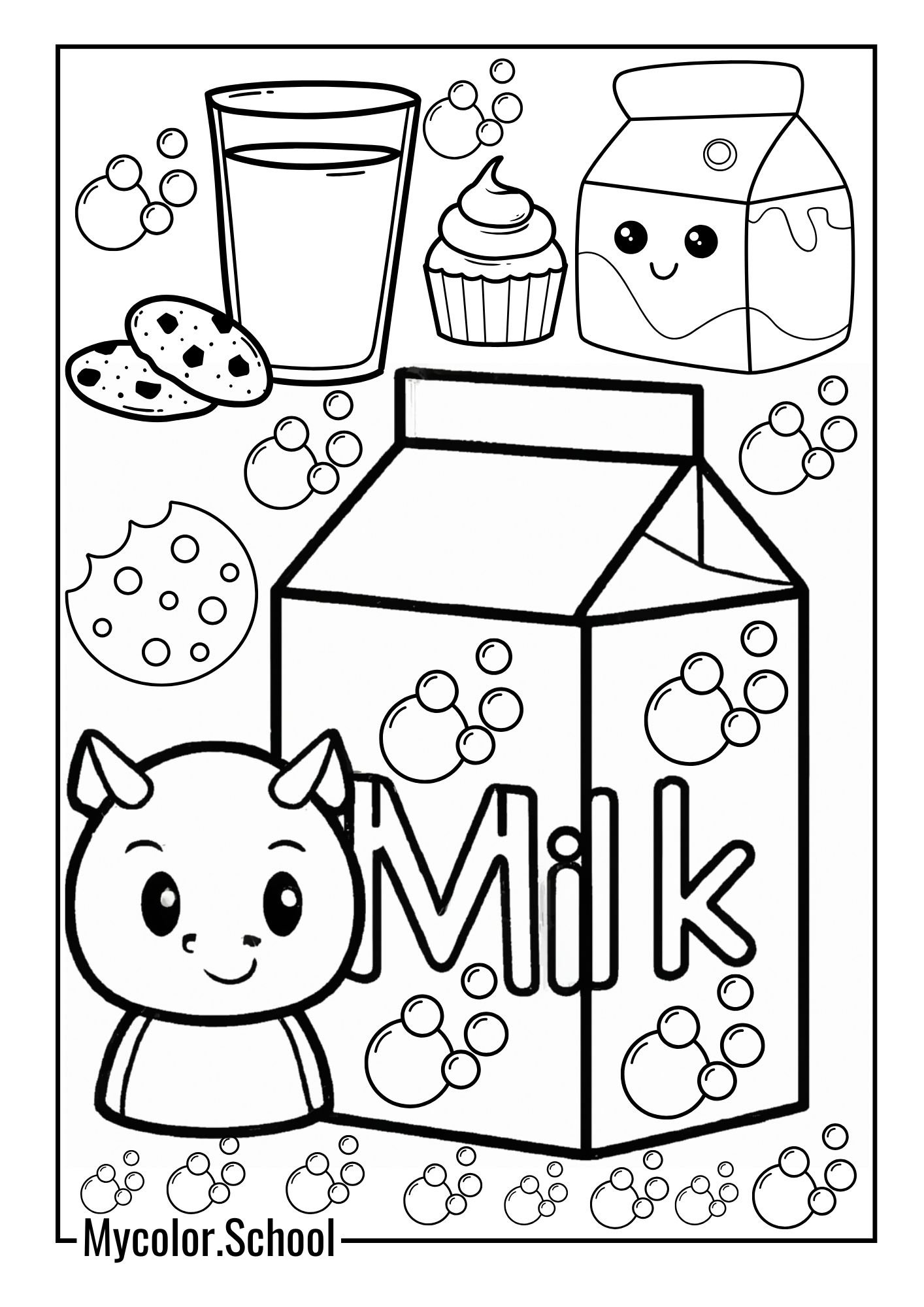 Milk Coloring Pages Milk
