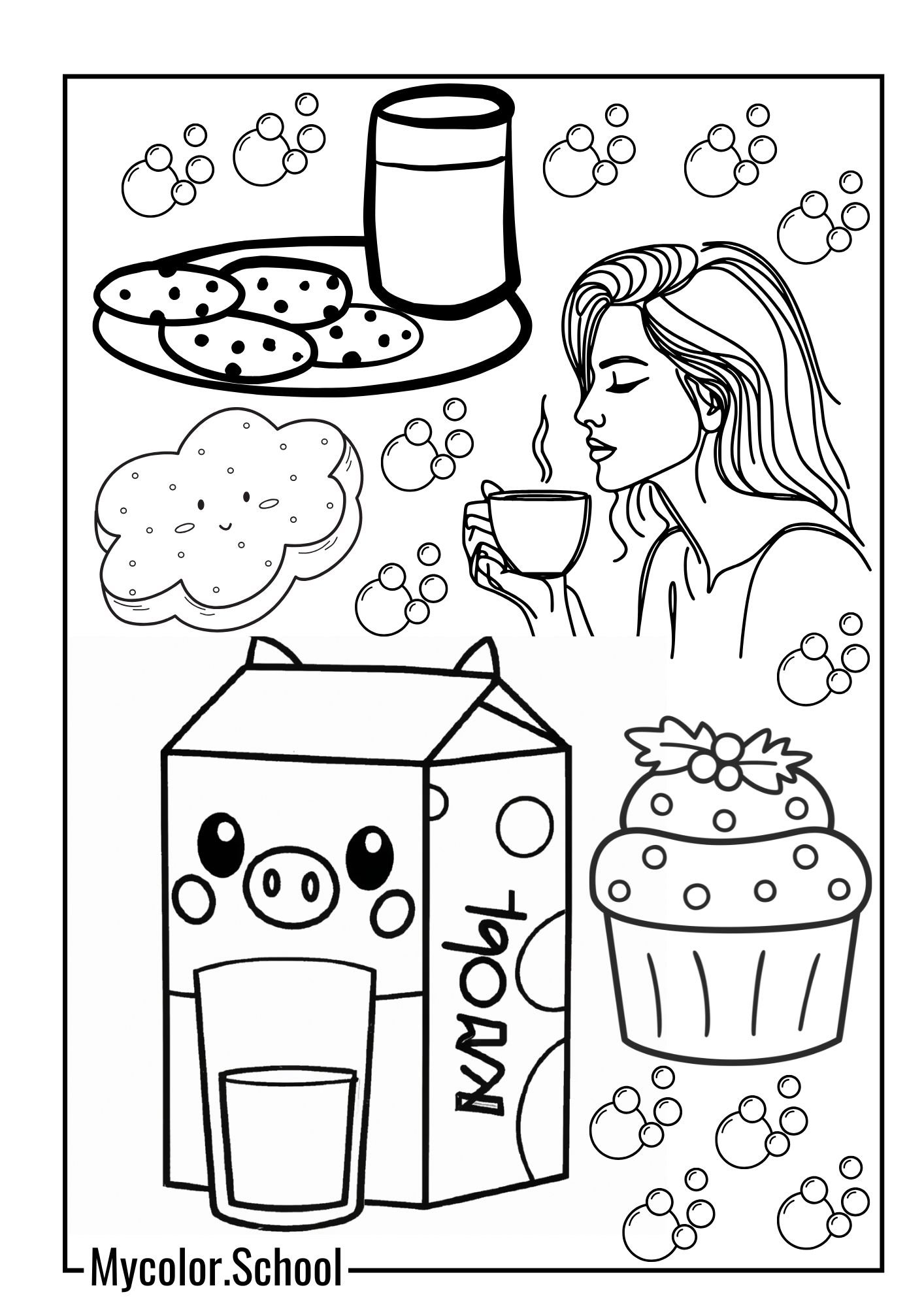 Milk Coloring Pages Hmm