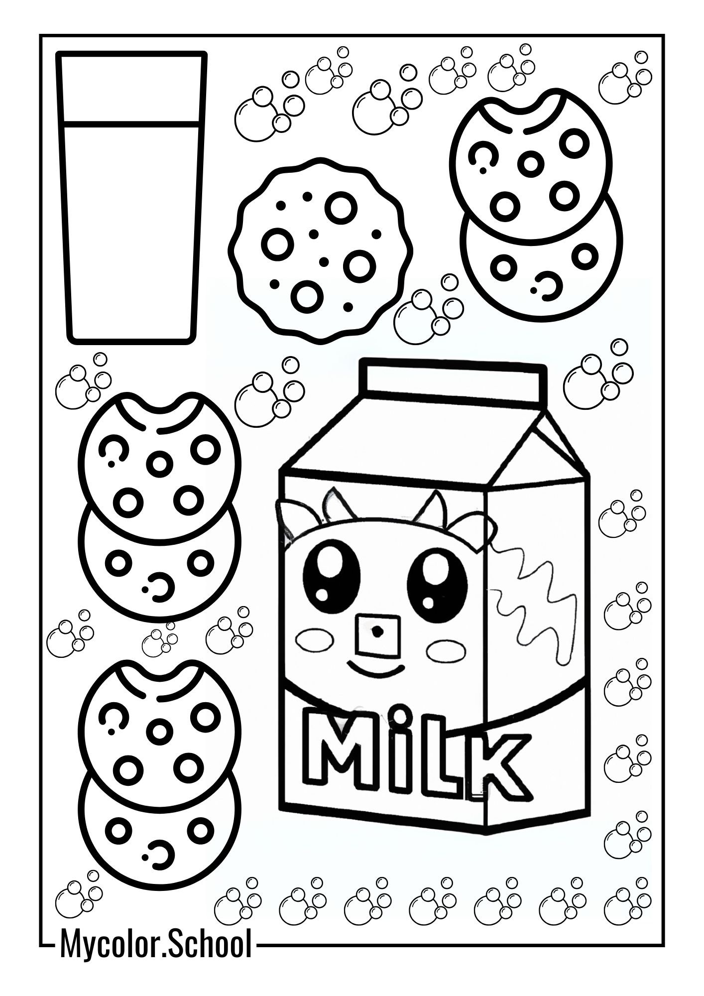 Milk Coloring Pages Creamy