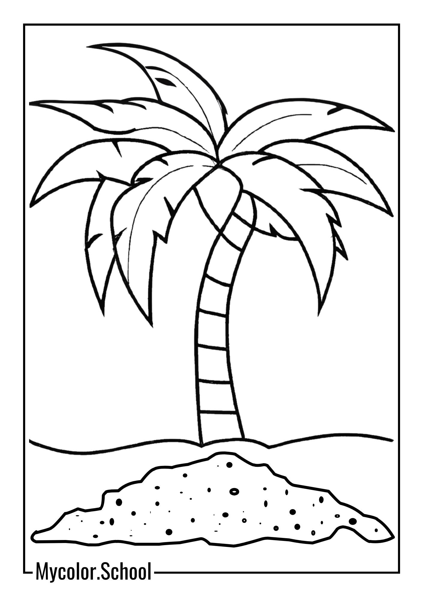 Palm Tree Coloring Pages Elegant Palm Tree