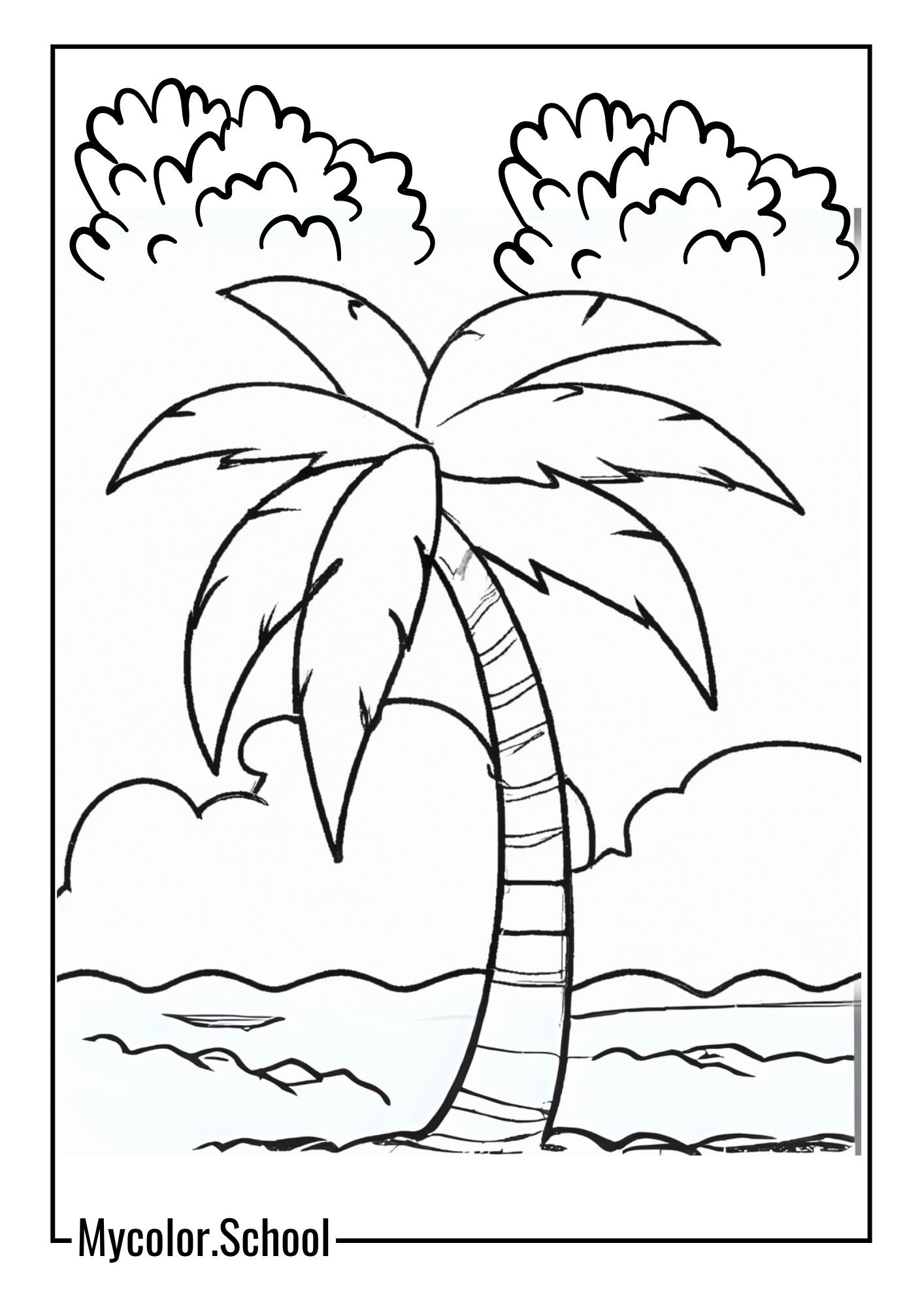 Palm Tree Coloring Pages Majestic Palm Tree