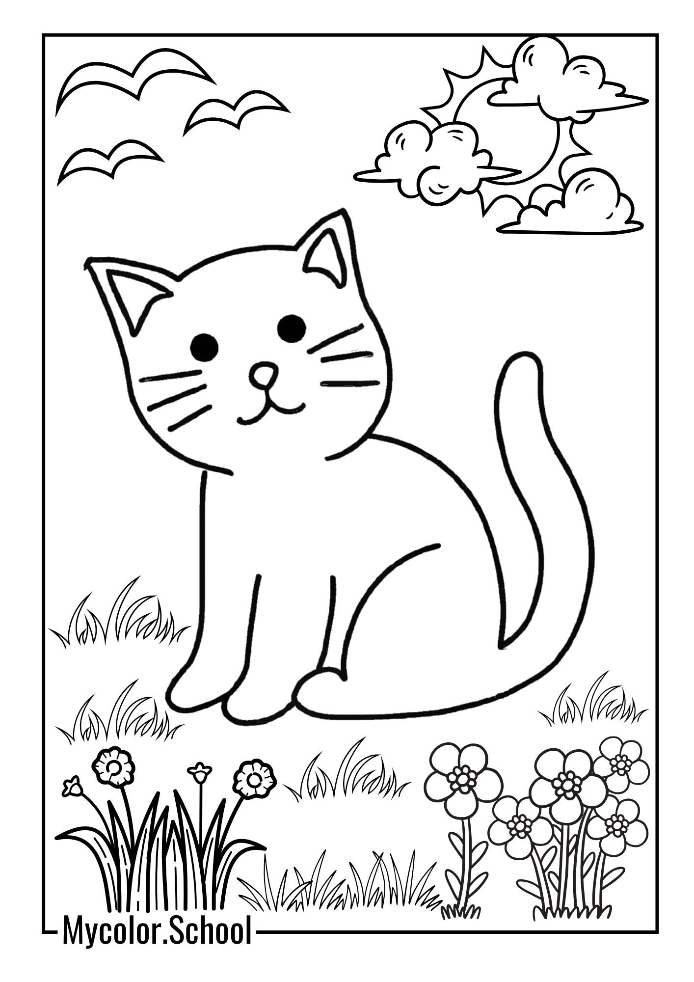 Pets Coloring Pages Cat