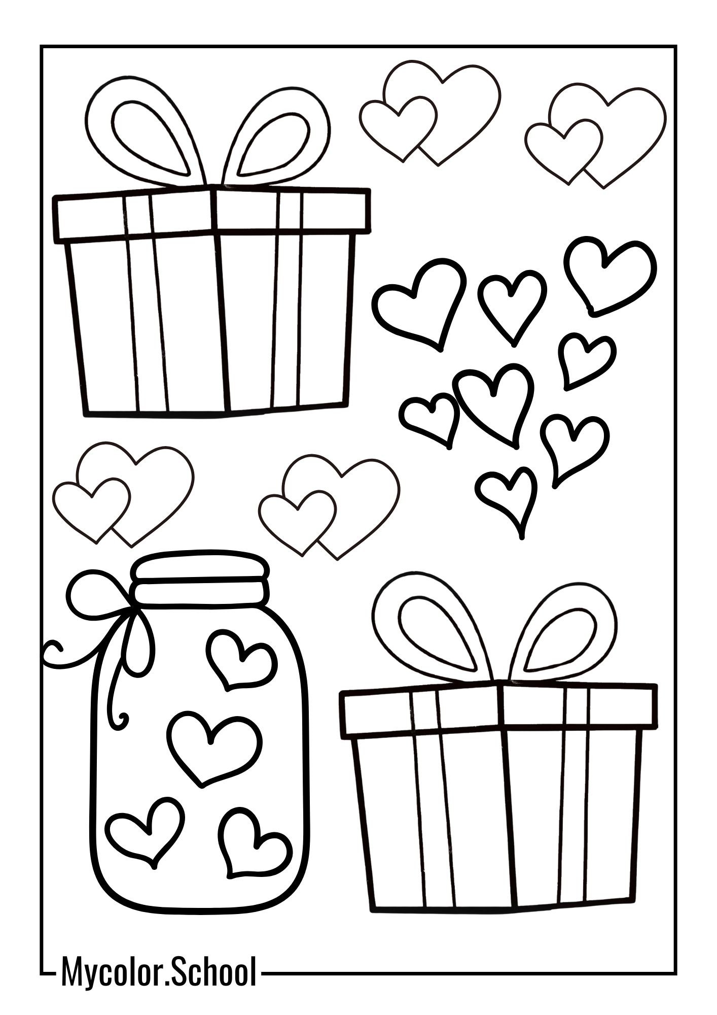 Present Coloring Pages Gifts