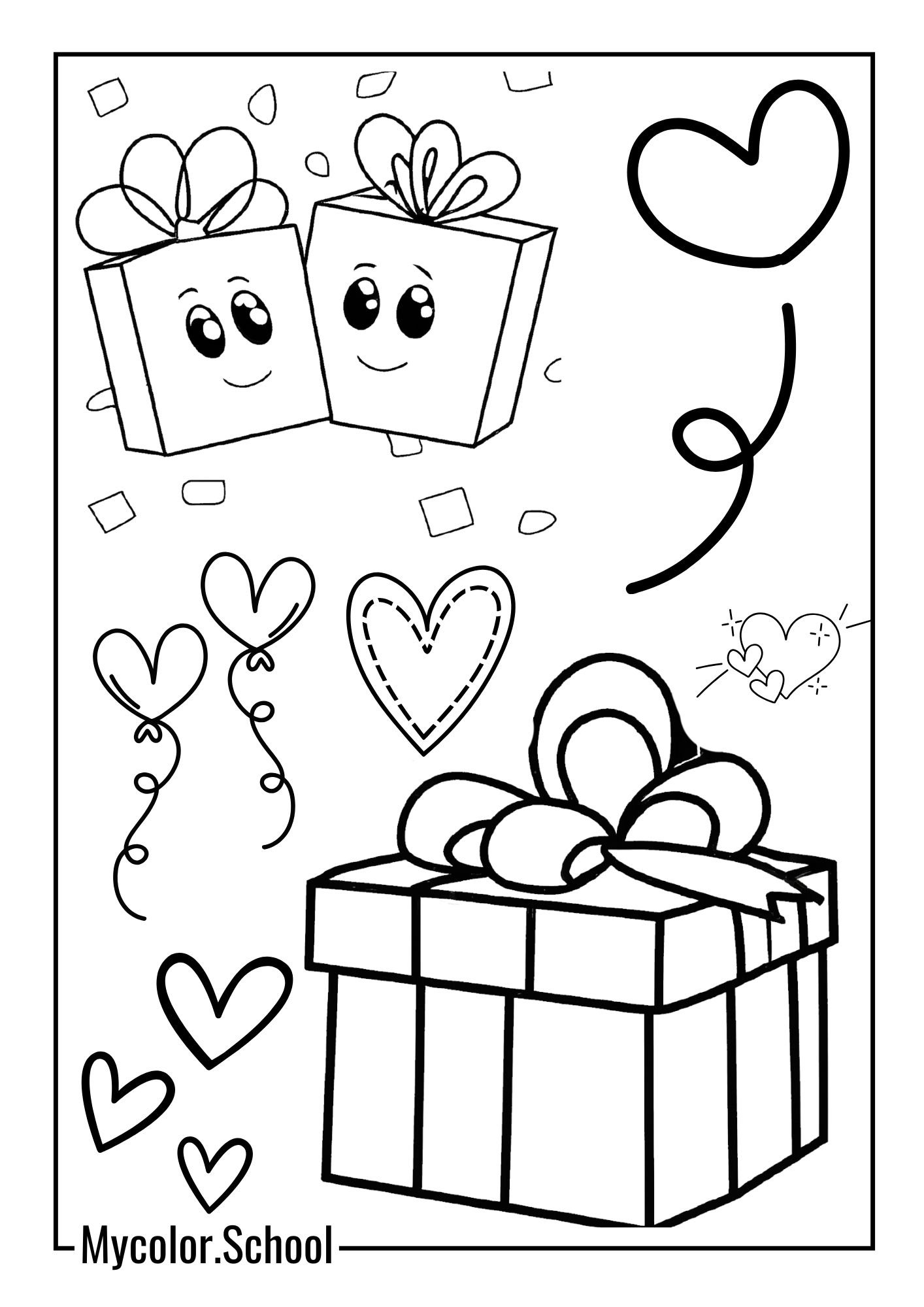 Present Coloring Pages Present