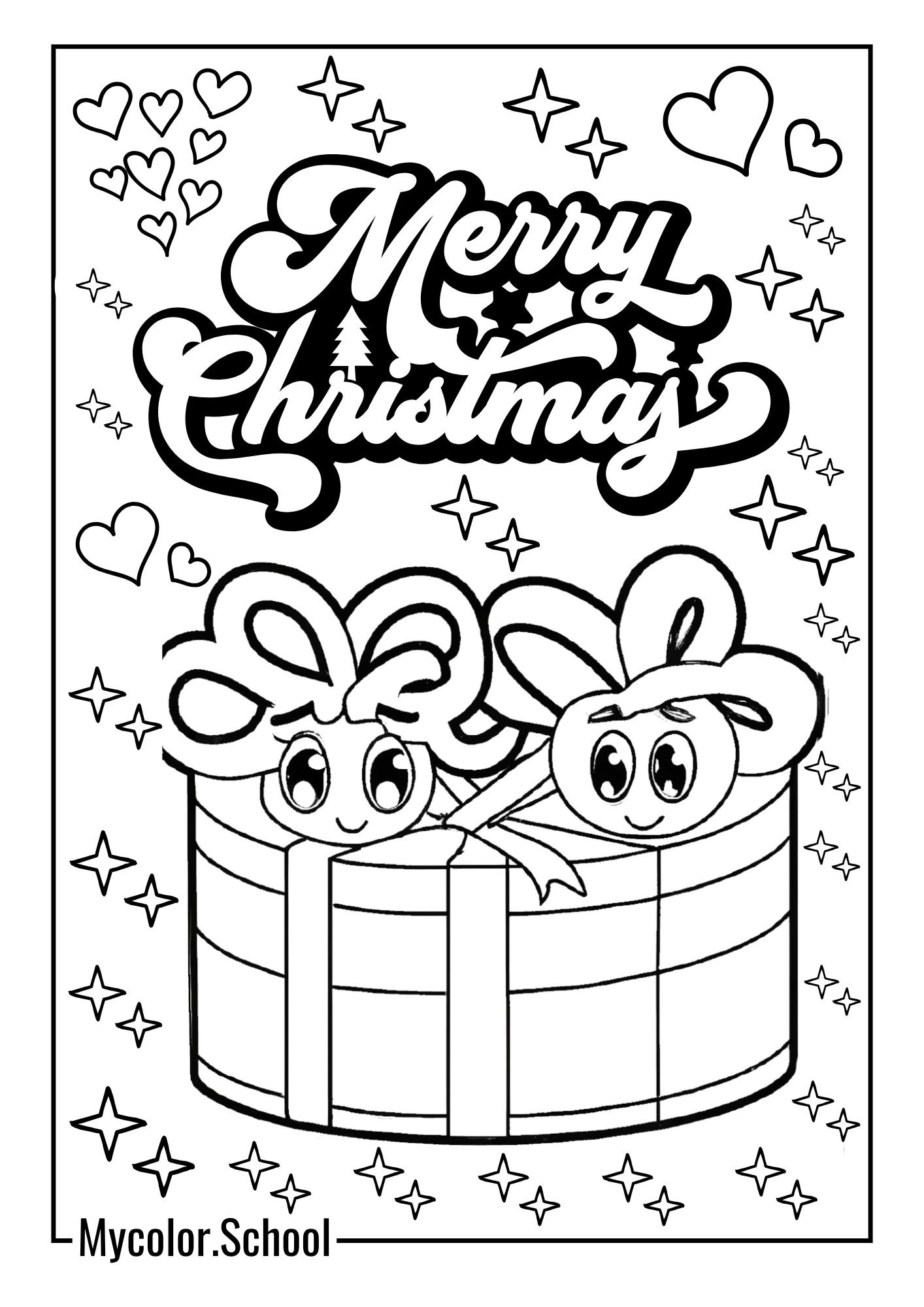 Present Coloring Pages Christmas Gift
