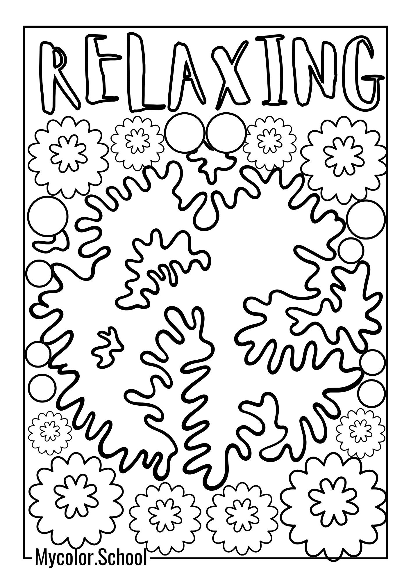 Relaxing Coloring Pages Cute Image