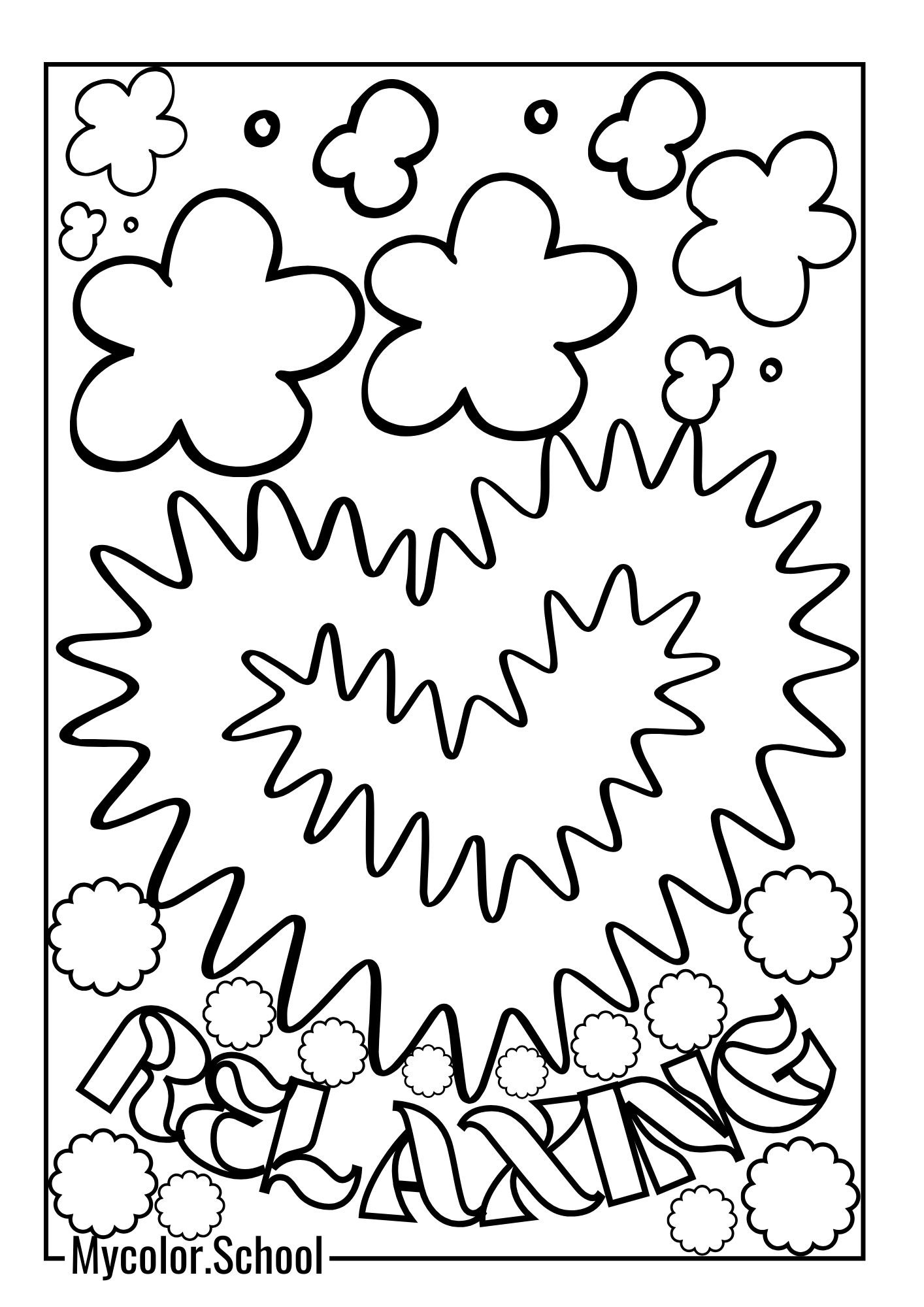 Relaxing Coloring Pages Relaxing in the eye