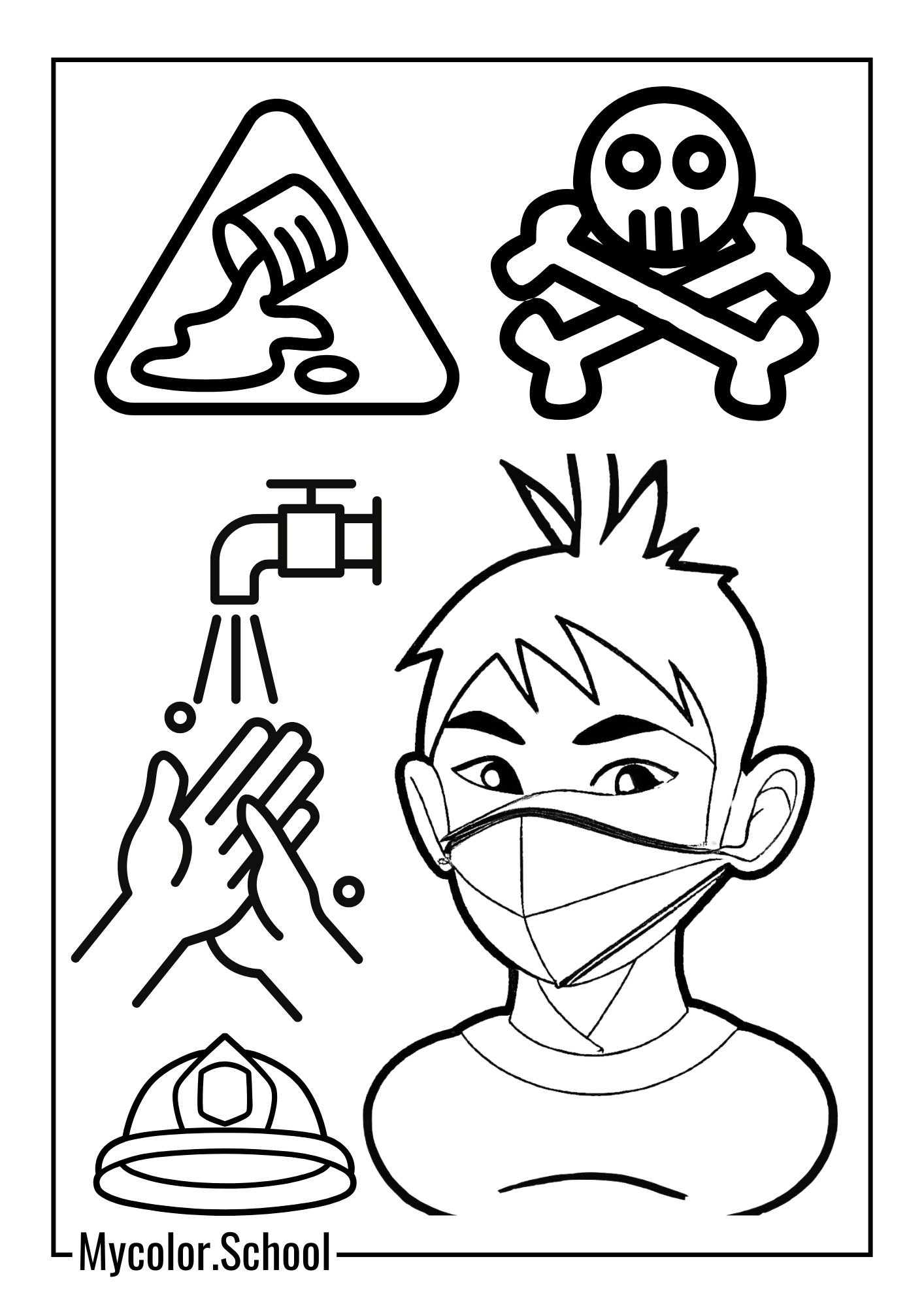 Safety Coloring Pages Safety