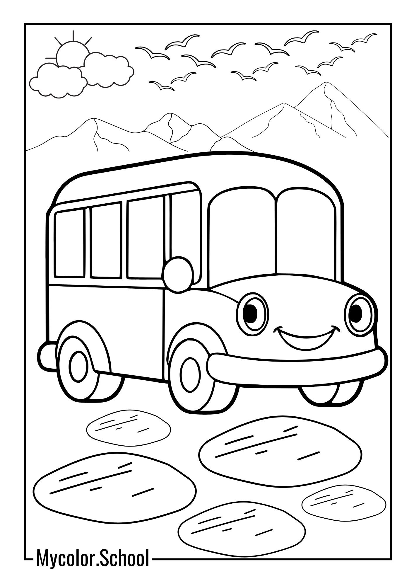 School Bus Coloring Pages Enchanting Place