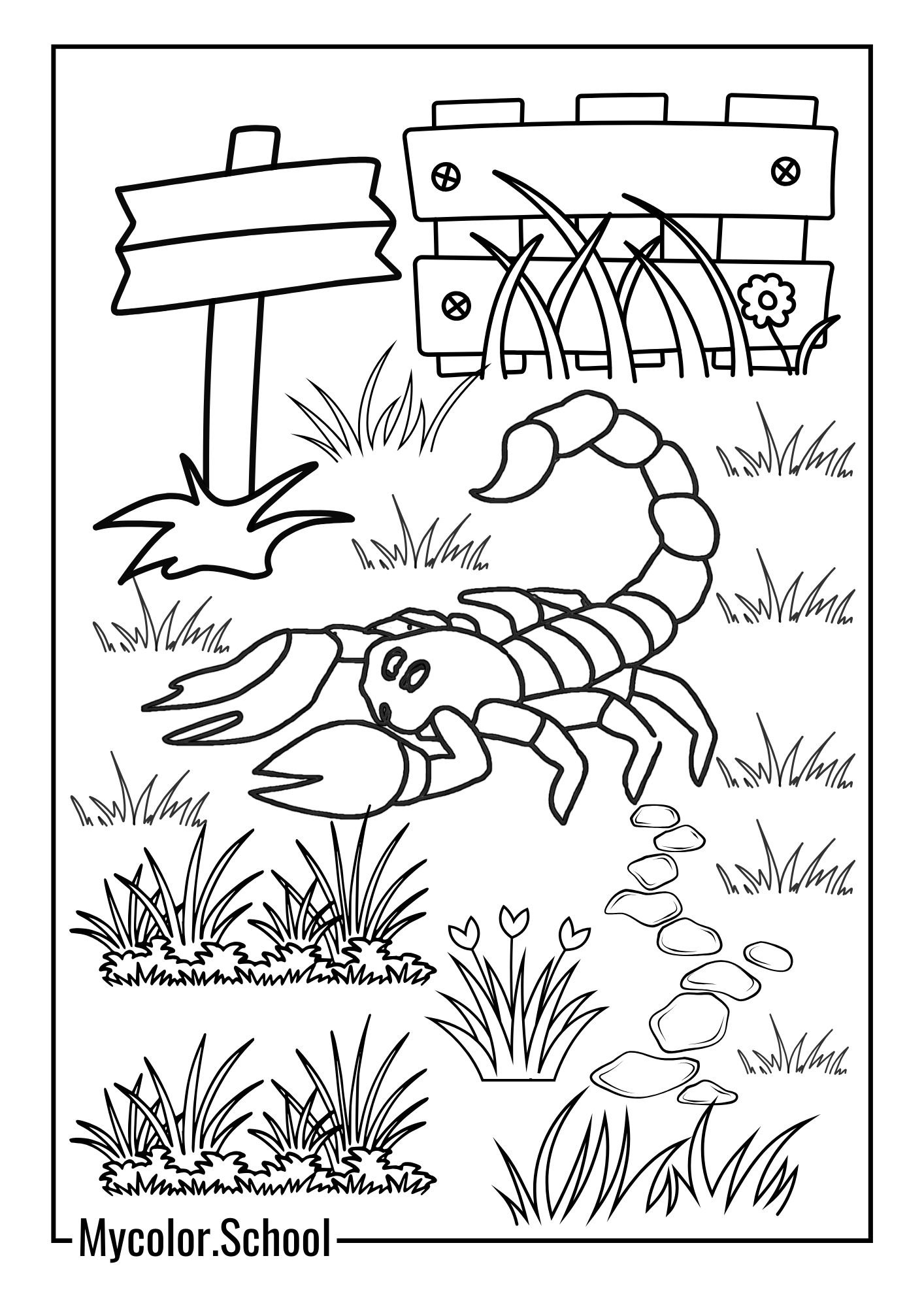 Scorpion Coloring Pages Crawling