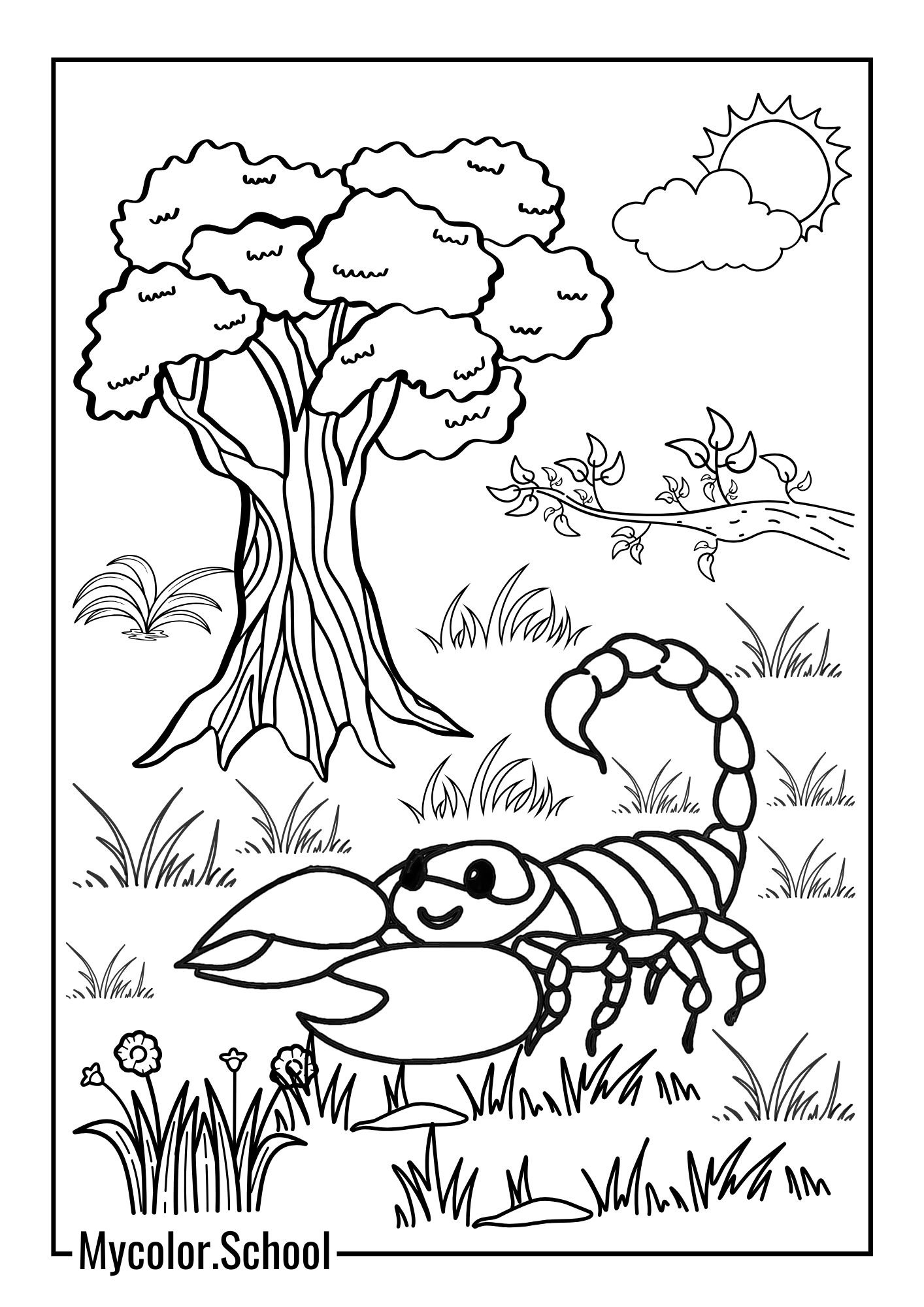 Scorpion Coloring Pages Playground