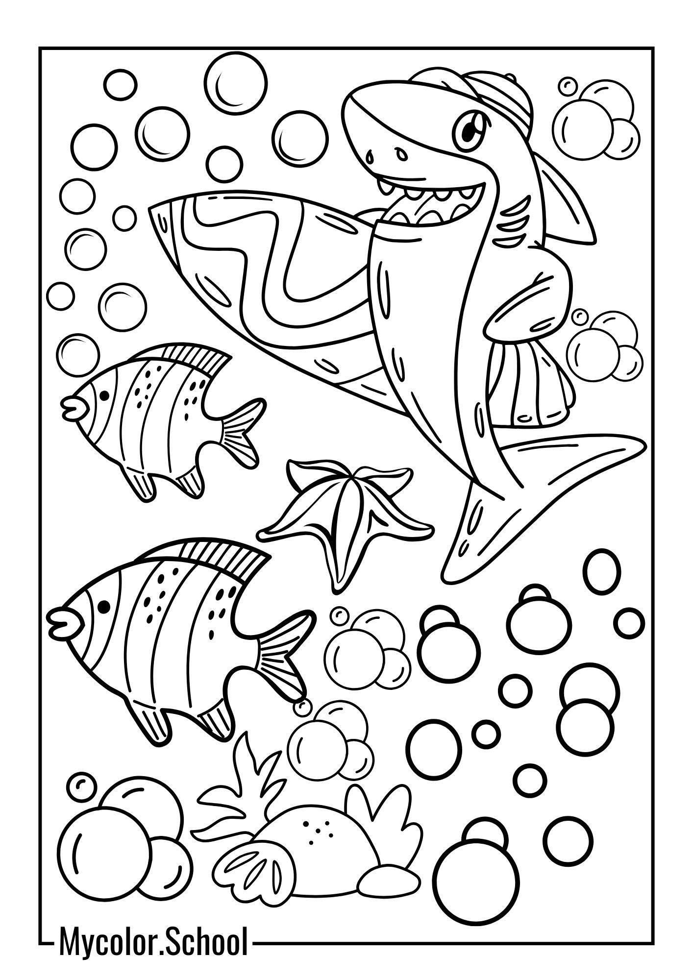 Sea Creatures Coloring Pages cute sea creatures