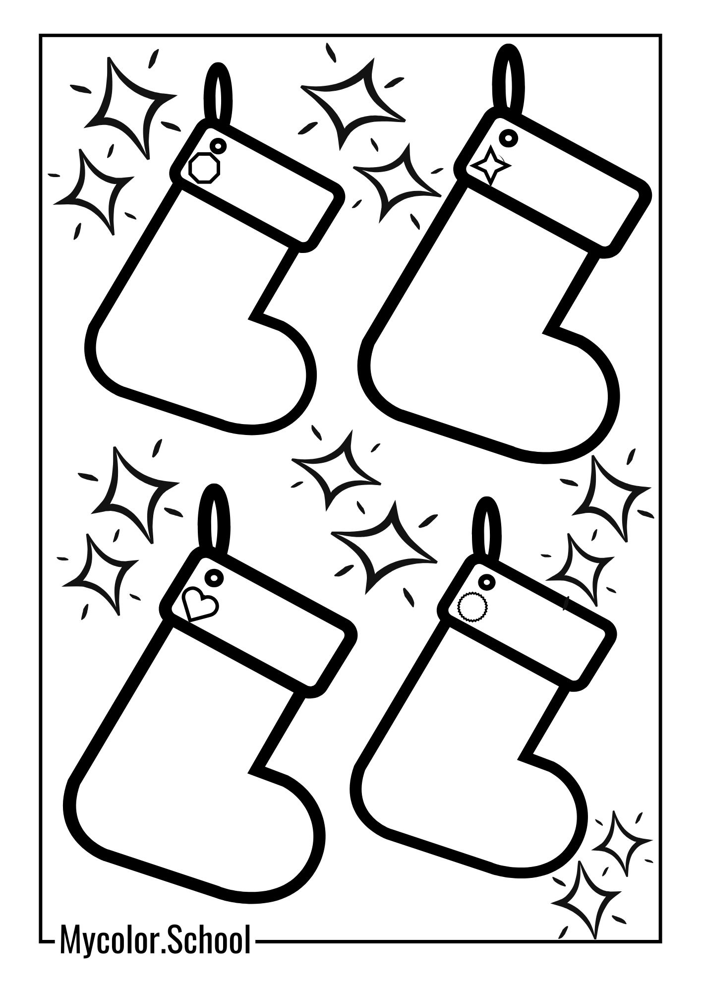 Stocking Coloring Pages stunning stocking