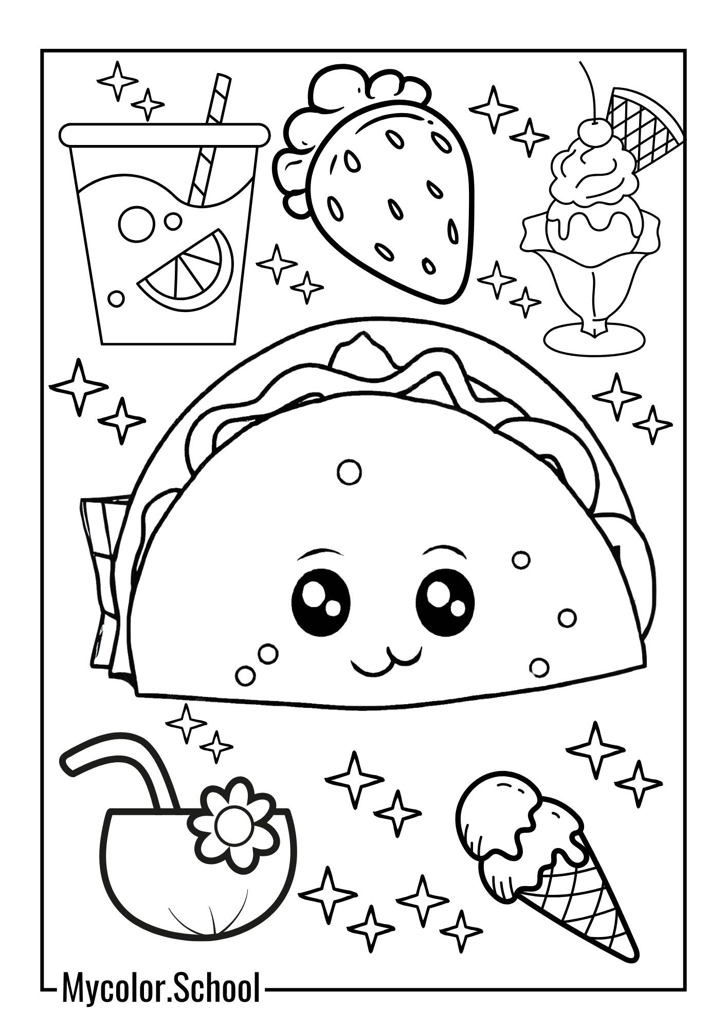 Taco Coloring Pages Sancks