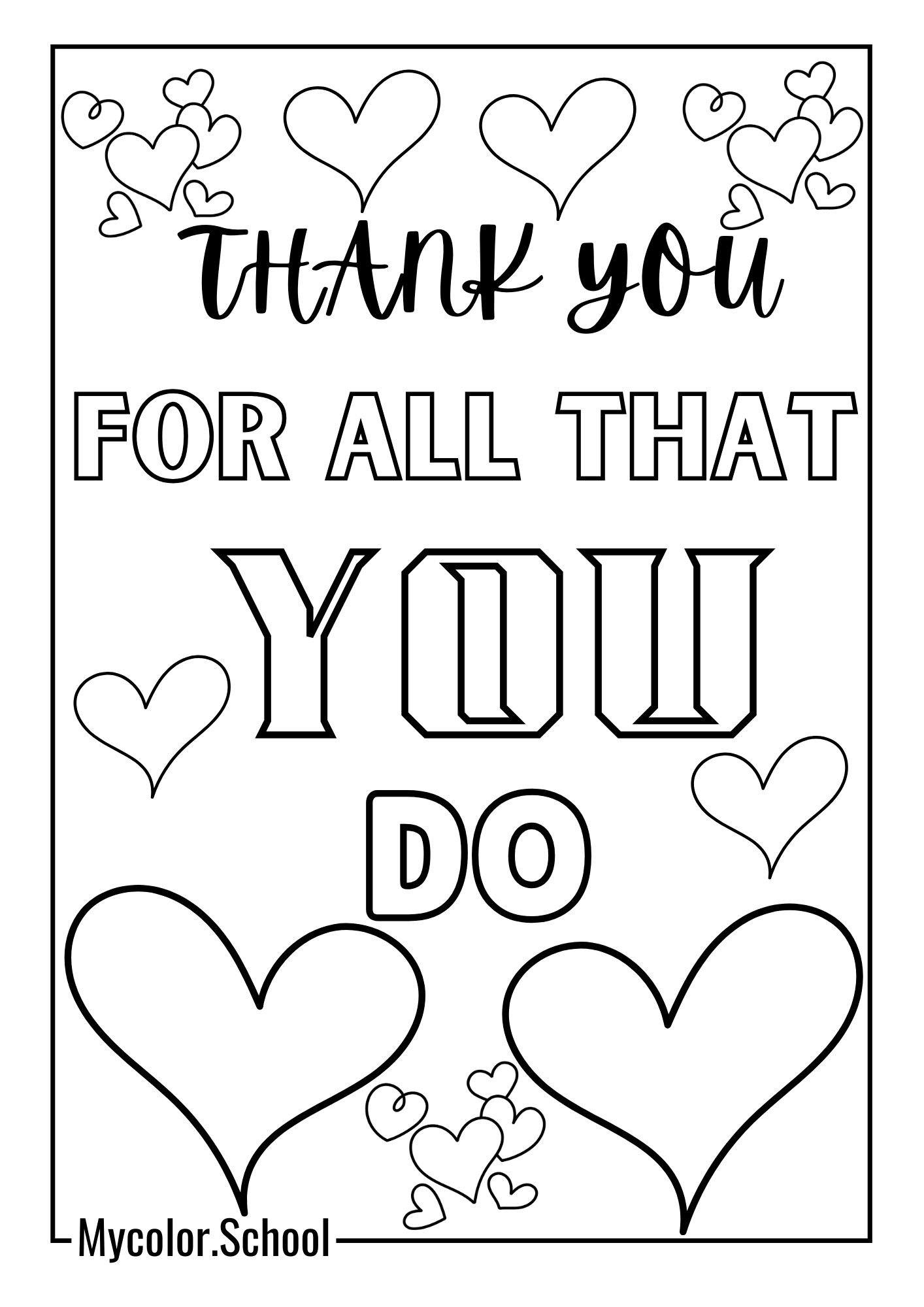 Teacher Appreciation Coloring Pages Blessed