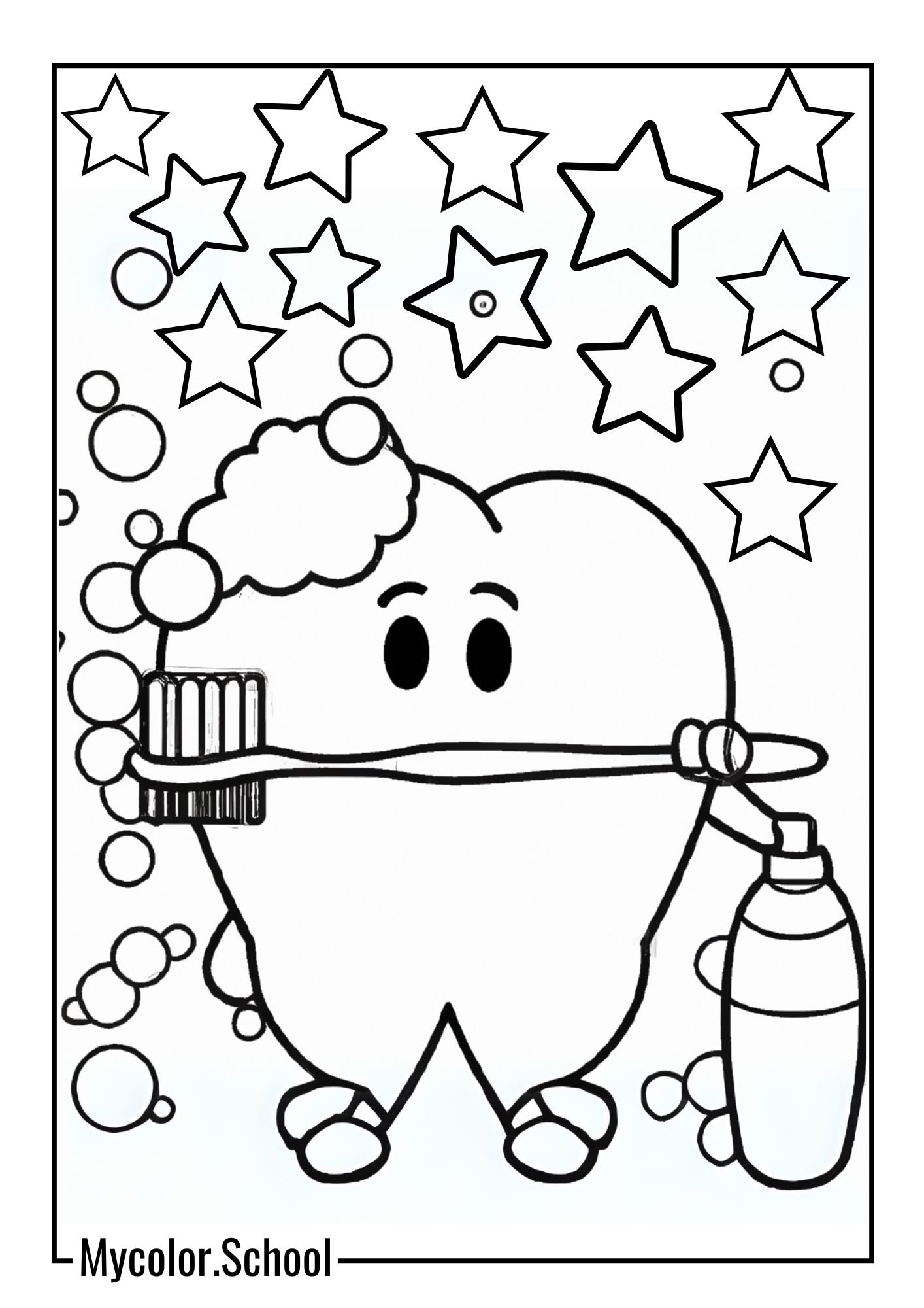 Tooth Coloring Pages protected one