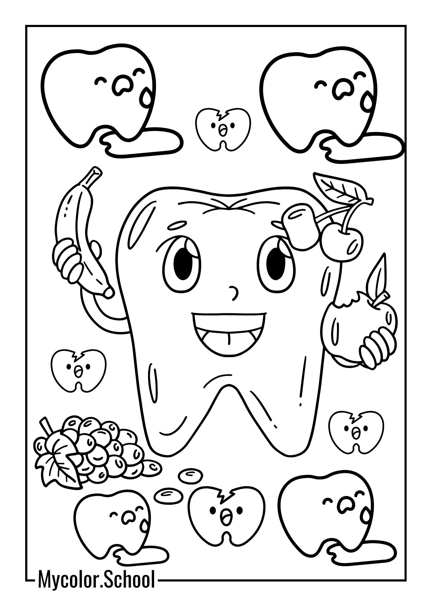 Tooth Coloring Pages solution for toothache