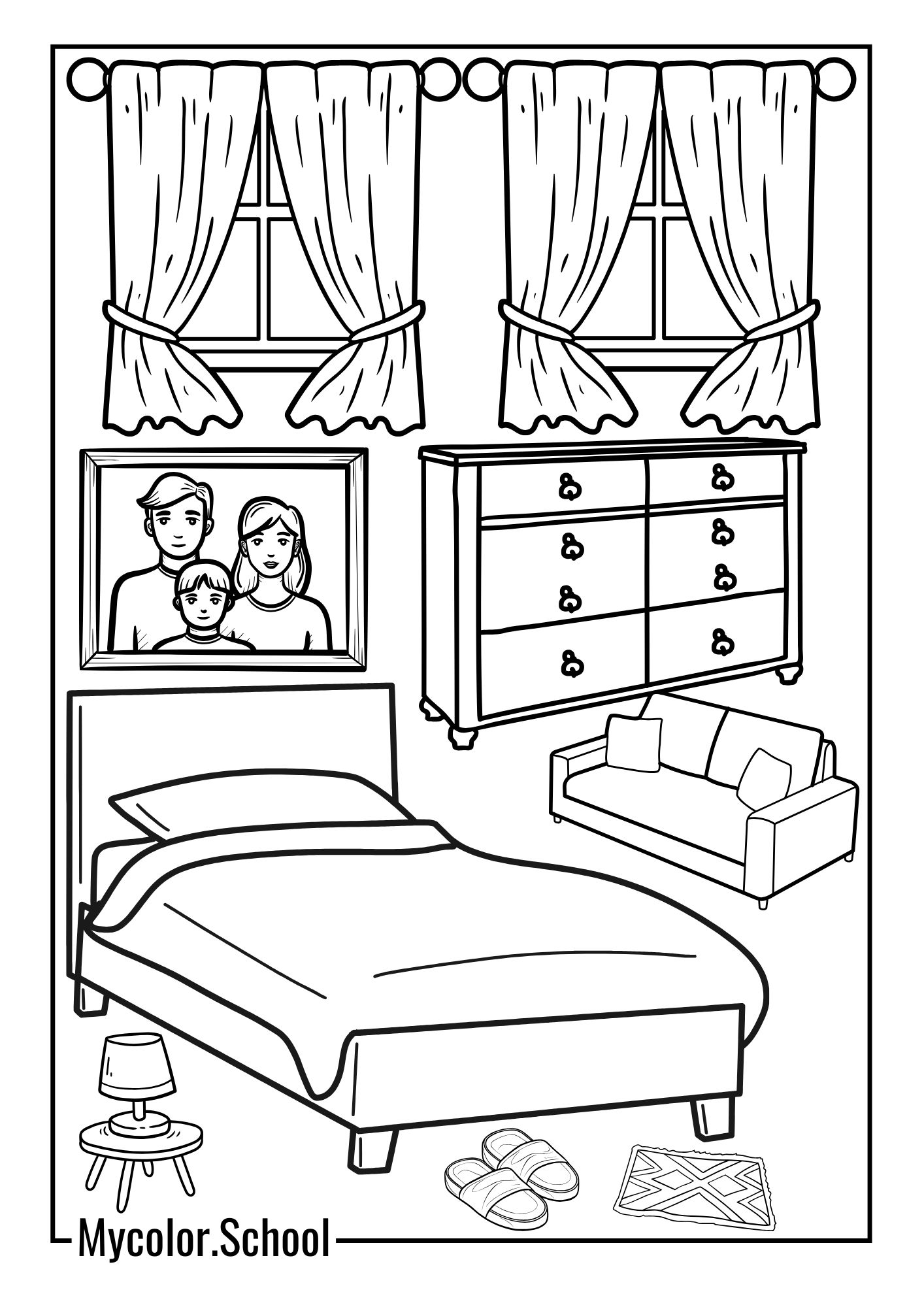 Beedroom Coloring Pages Safe