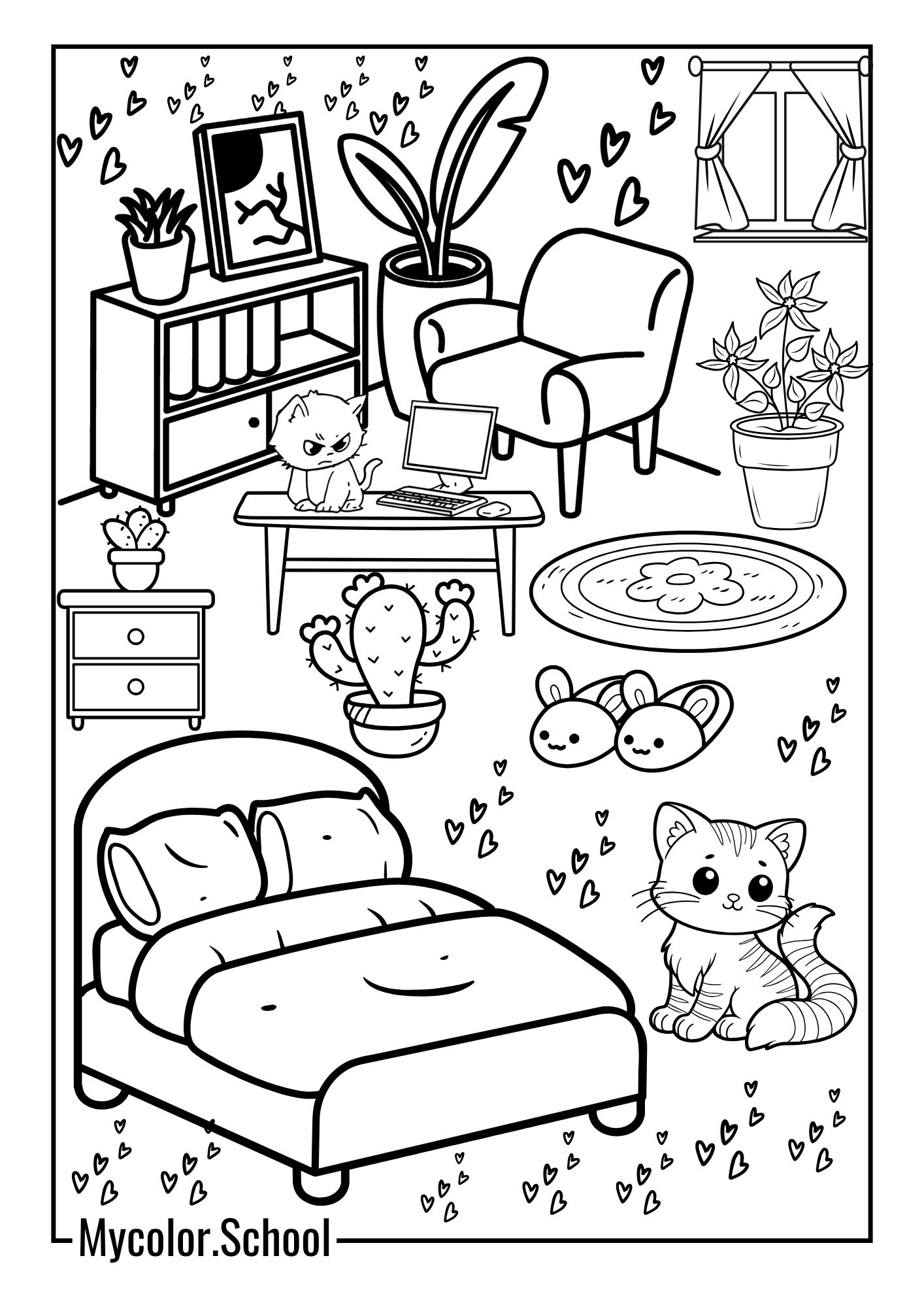 Beedroom Coloring Pages Cute