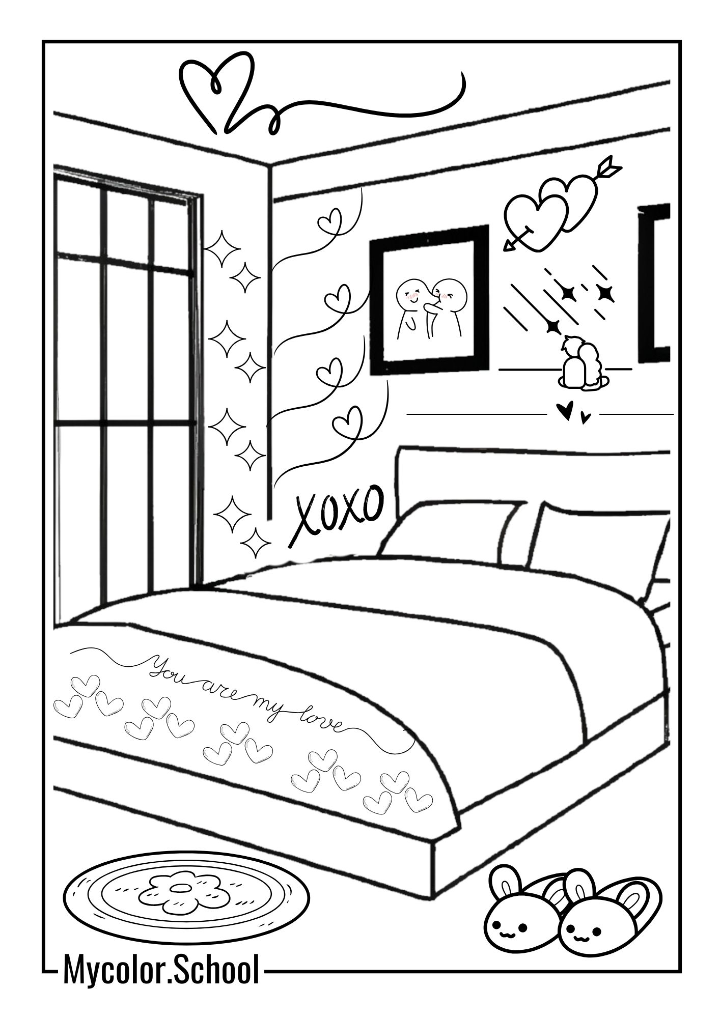 Beedroom Coloring Pages Cuddle