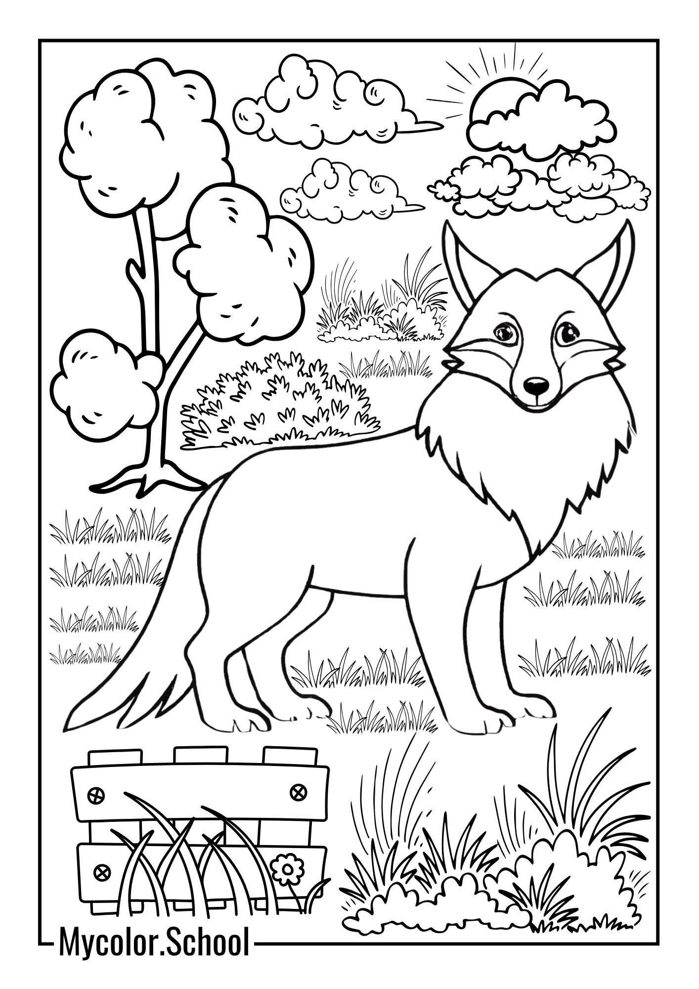 Coyote Coloring Pages Cute