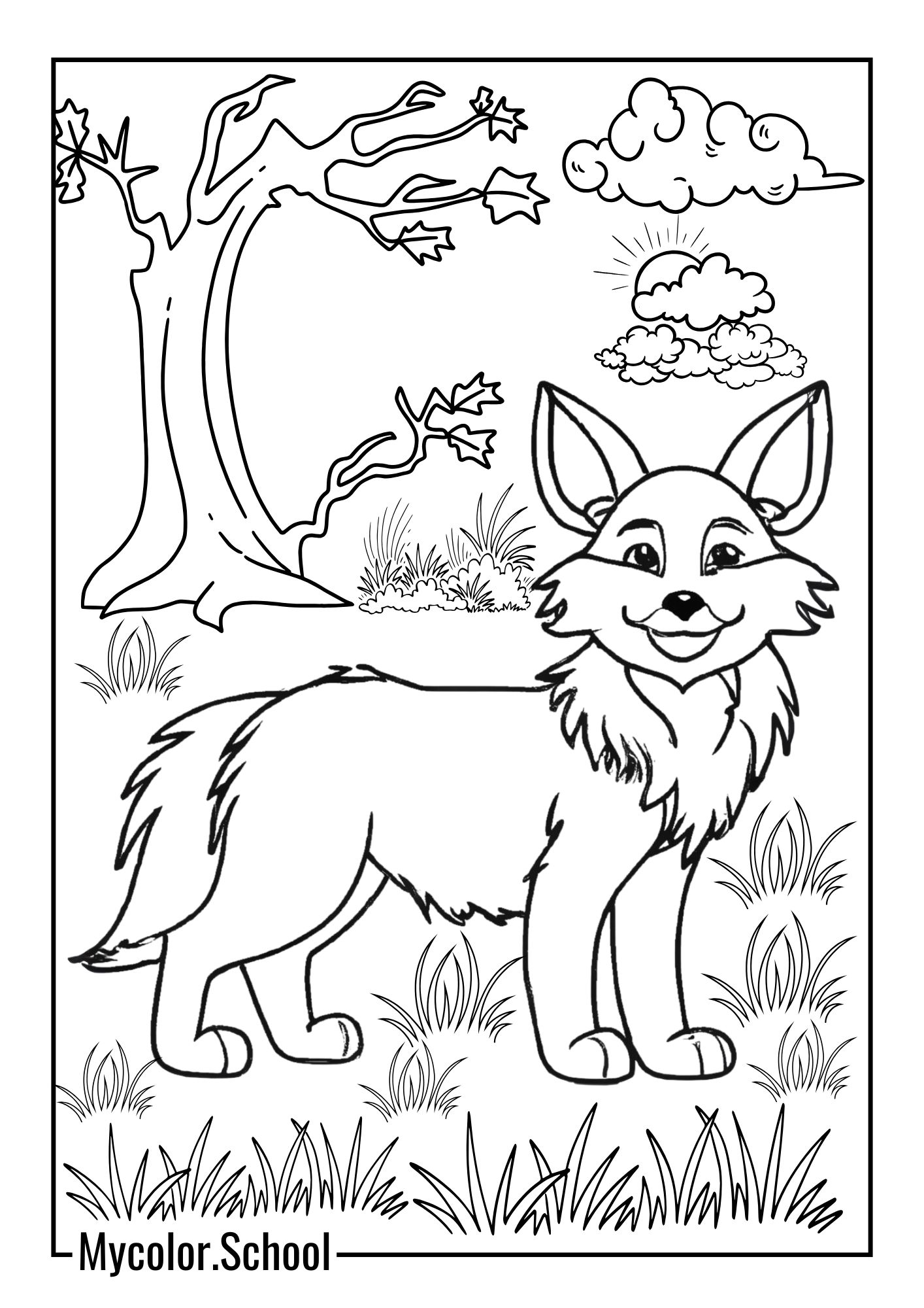 Coyote Coloring Pages Smile